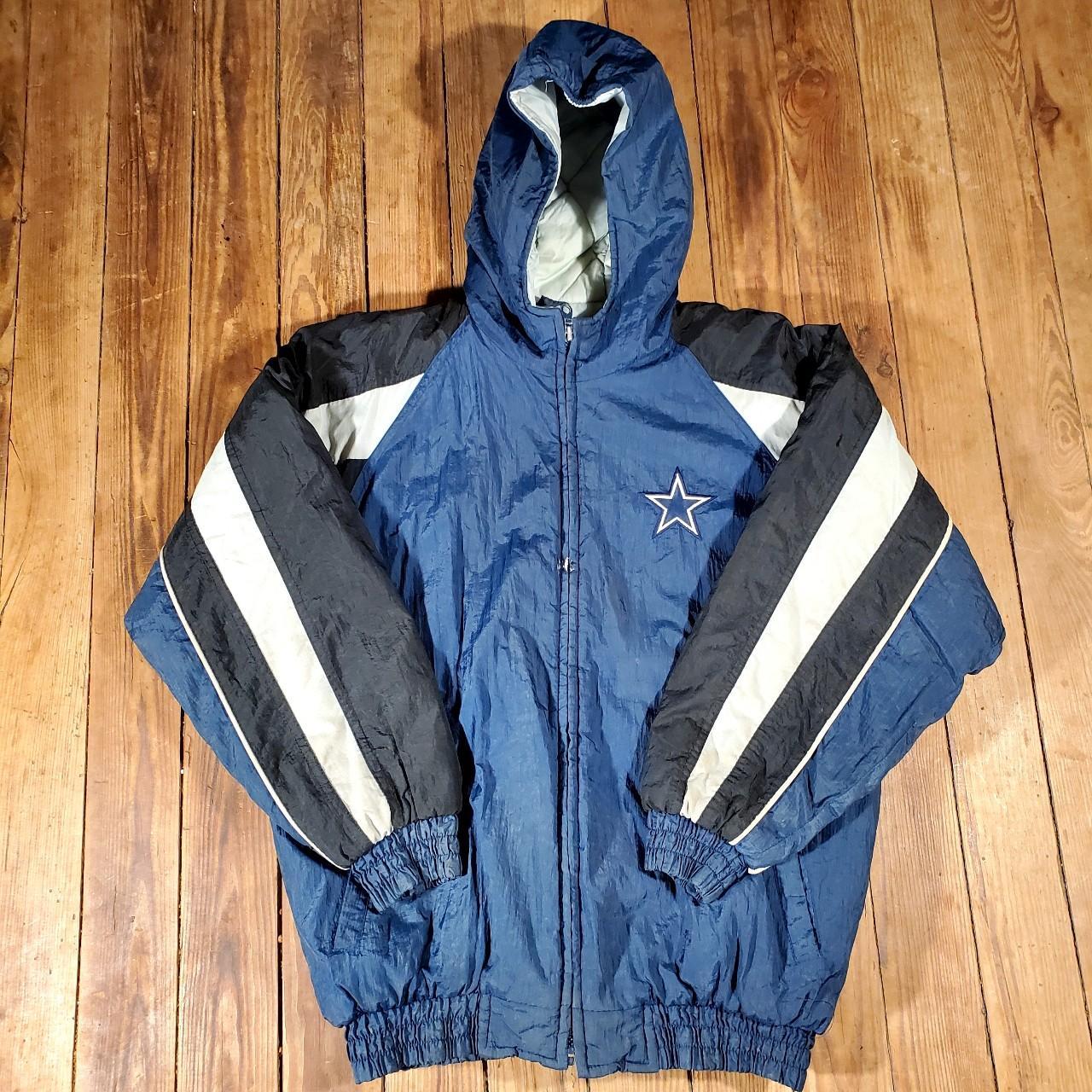 Vintage Dallas Cowboys puffer jacket. Full zip and - Depop