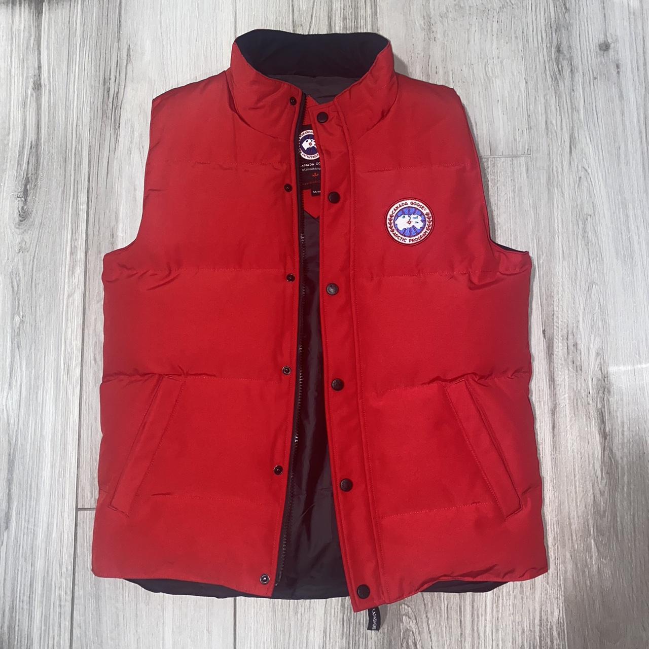 1 1 Canada Goose Red Gilet Size Medium Worn Depop