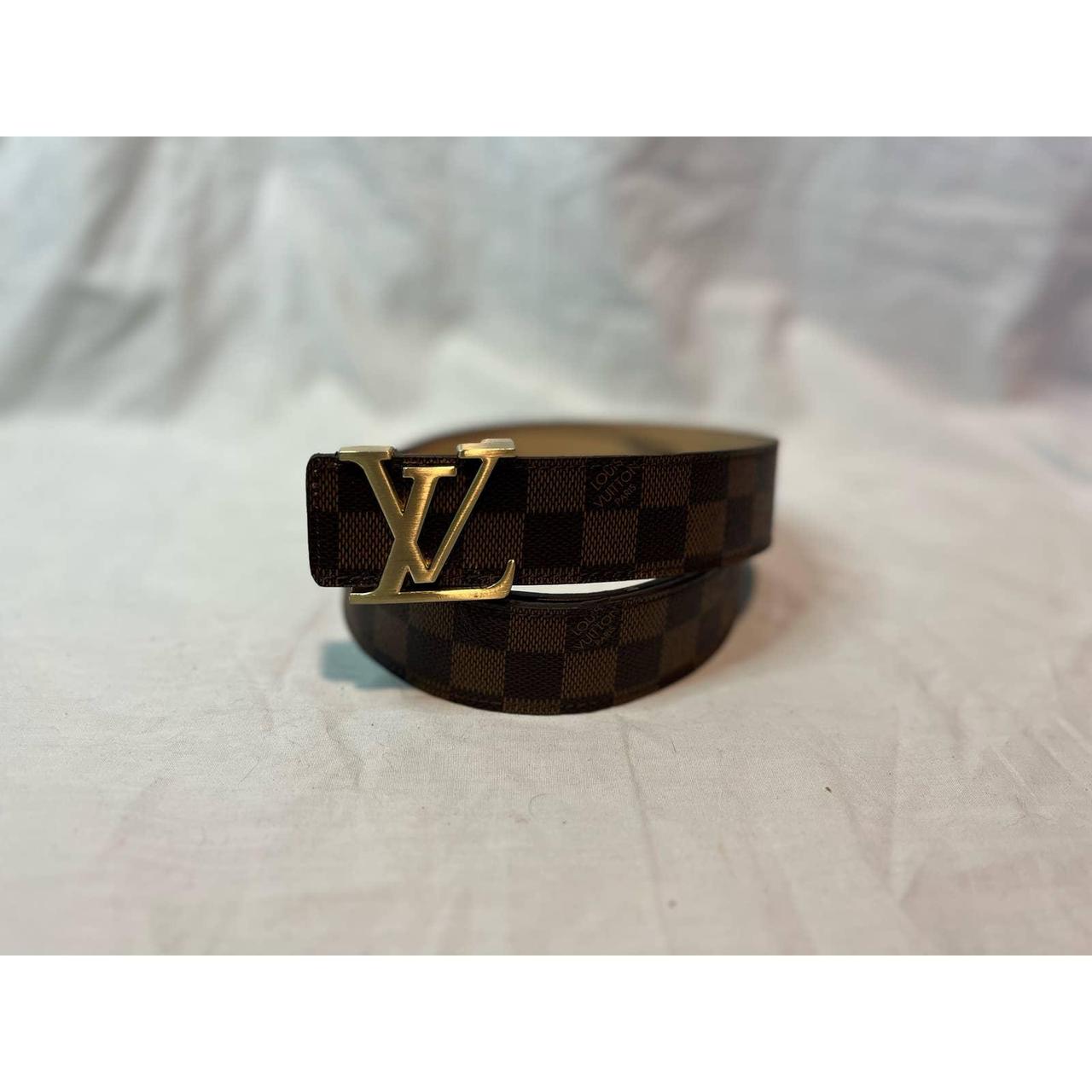 Louis Vuitton Brown/Gold Belt 48/120 in Excellent