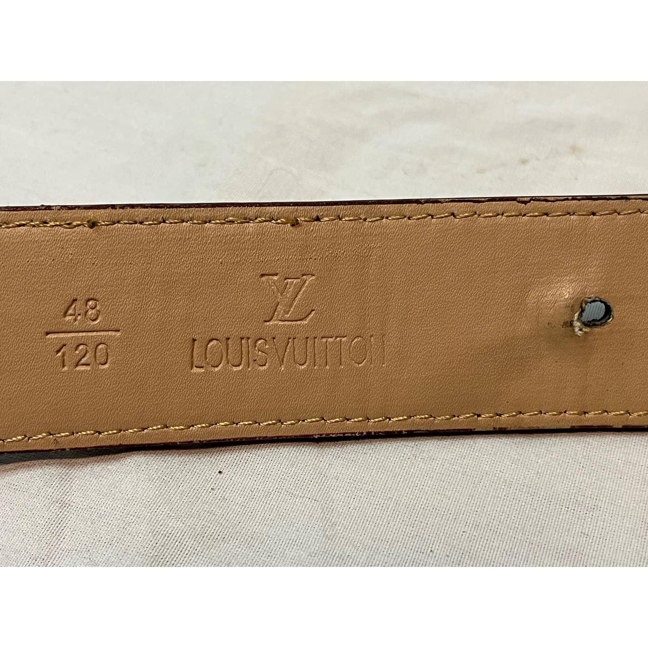 brown genuine leather Louis Vuitton belt size 48 / 120 for Sale in