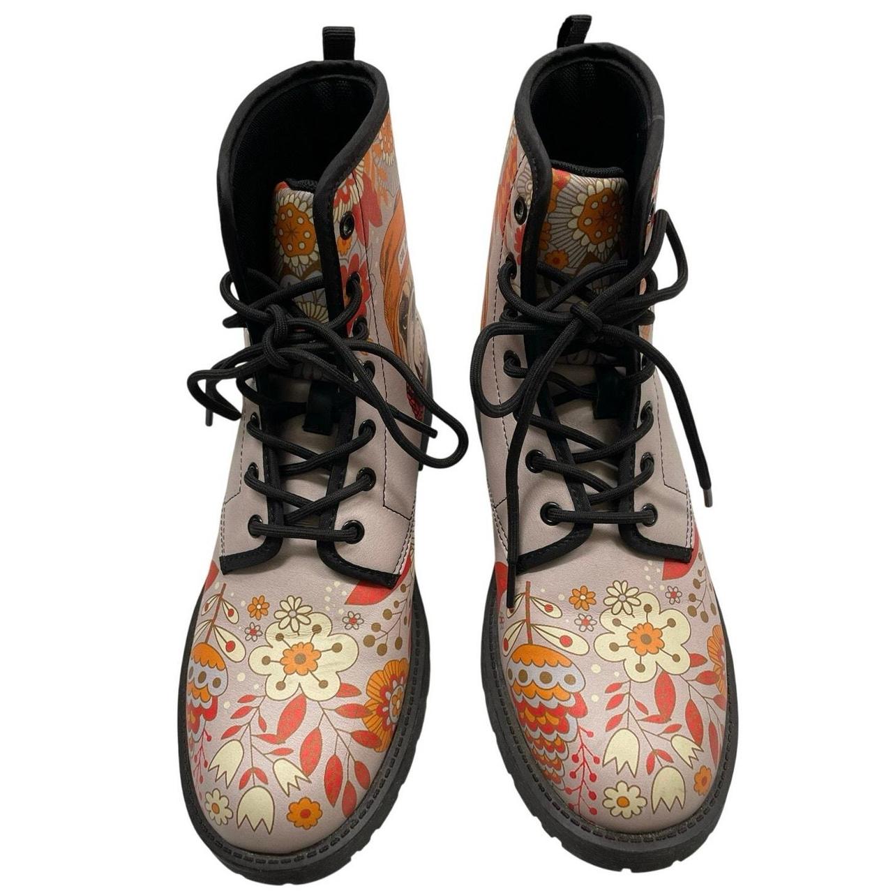 Source Unknown Women's Combat Boots - Grey/Orange… - image 3