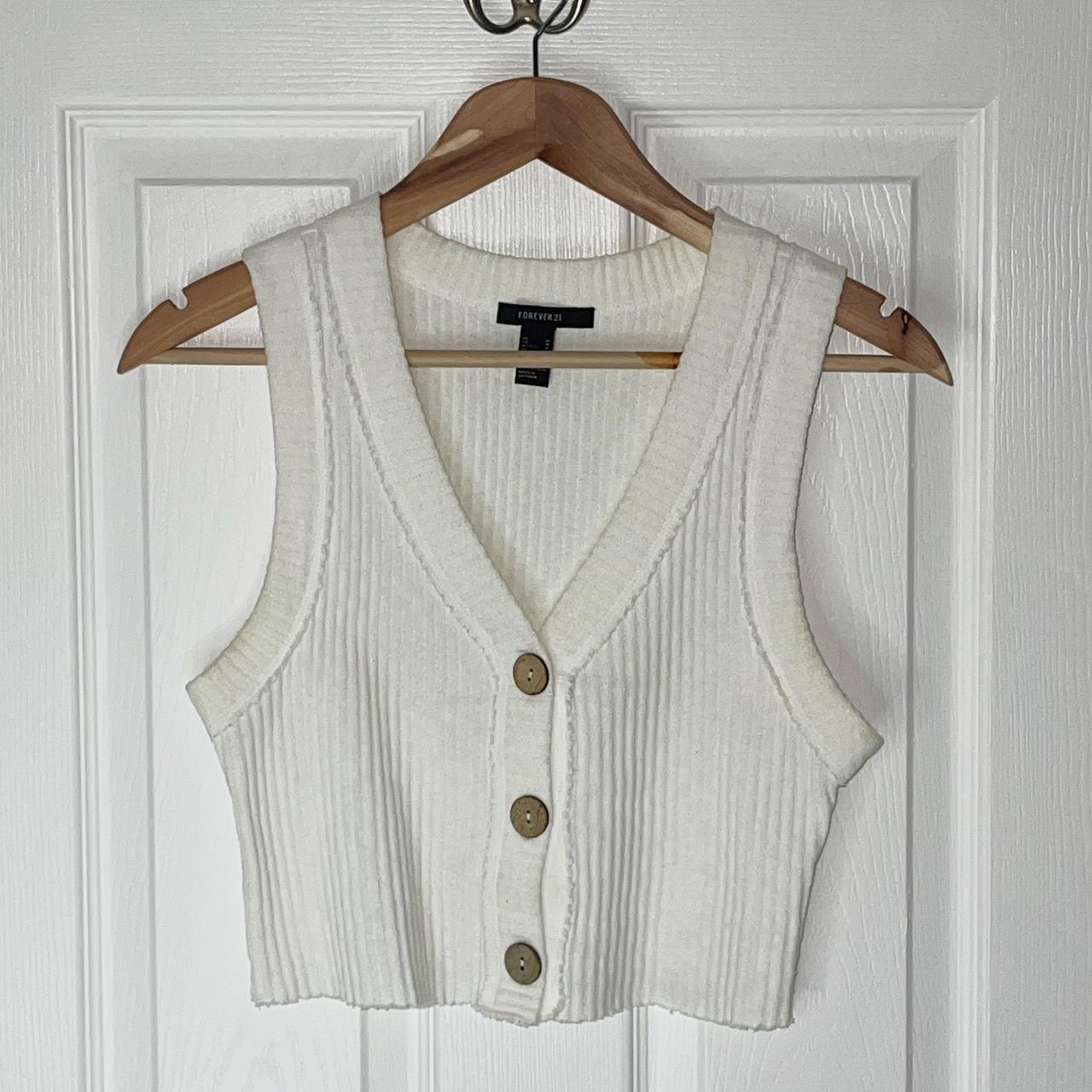 Cropped Sweater-Knit Vest