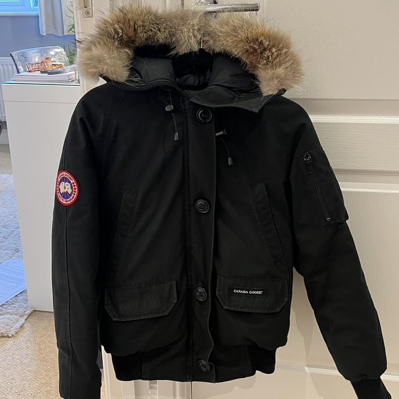 AUTHENTIC BLACK WOMENS CANADA GOOSE BOMBER JACKET //... - Depop