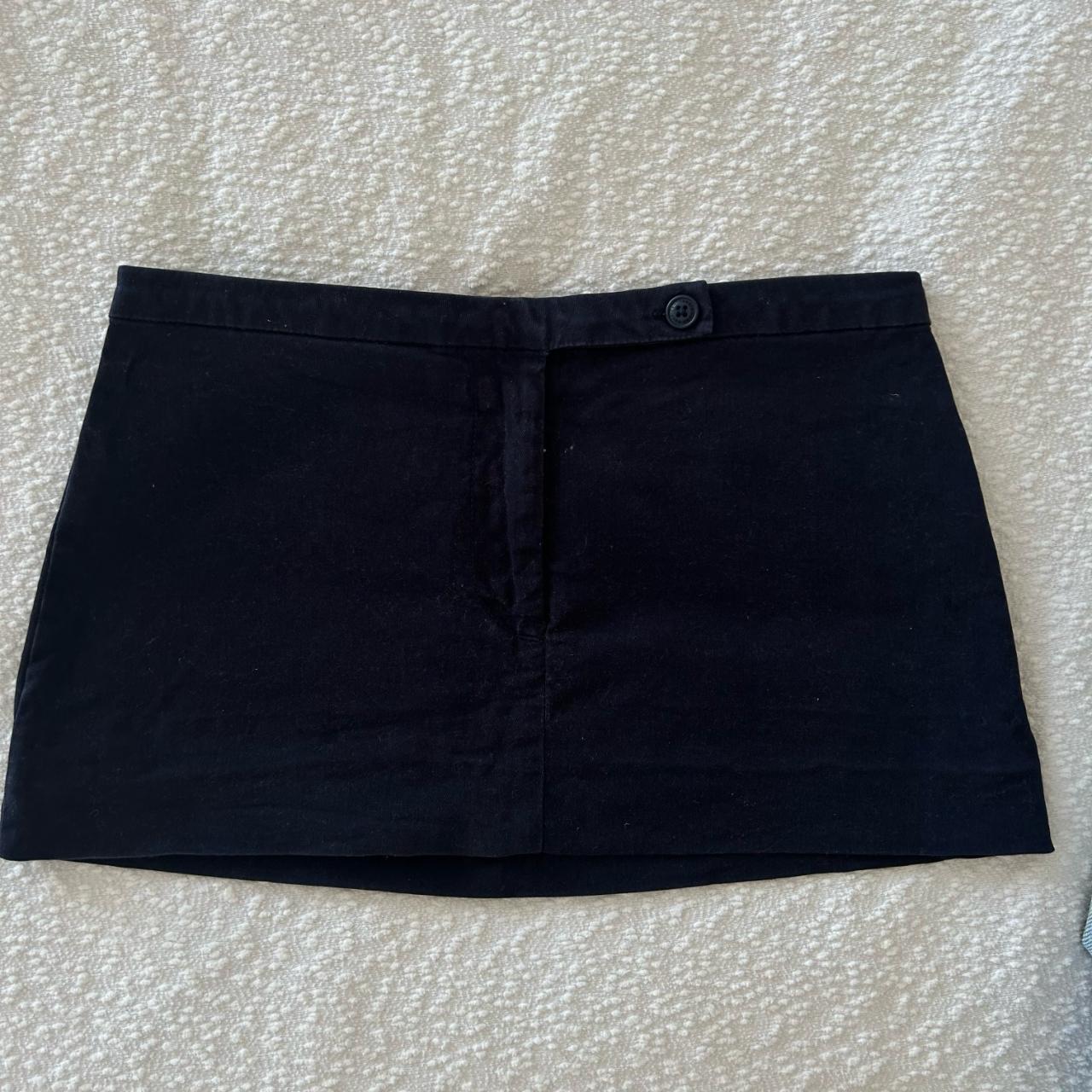 ultra mini navy skirt! really cute shape and... - Depop