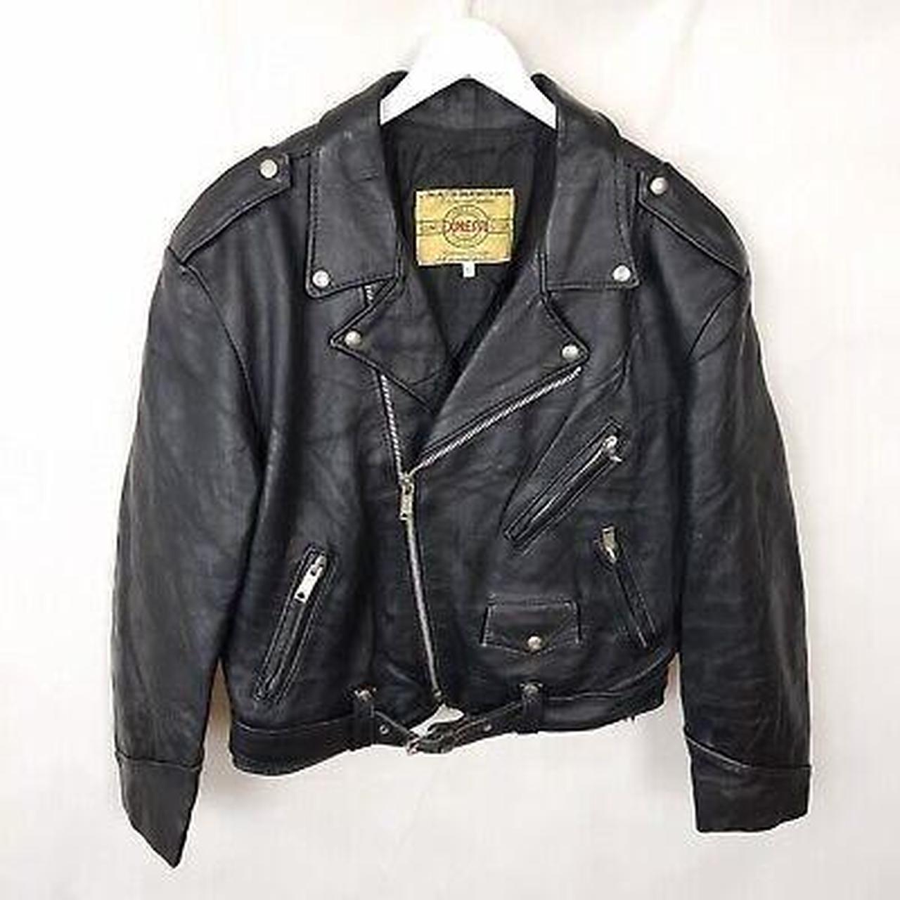 Vintage & Heavy Genuine Leather Brando Biker Jacket... - Depop
