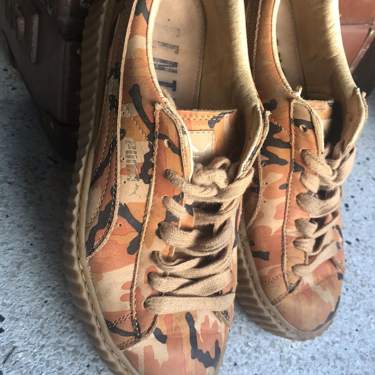 Orange Camo Puma platform sneakers a rare find Depop