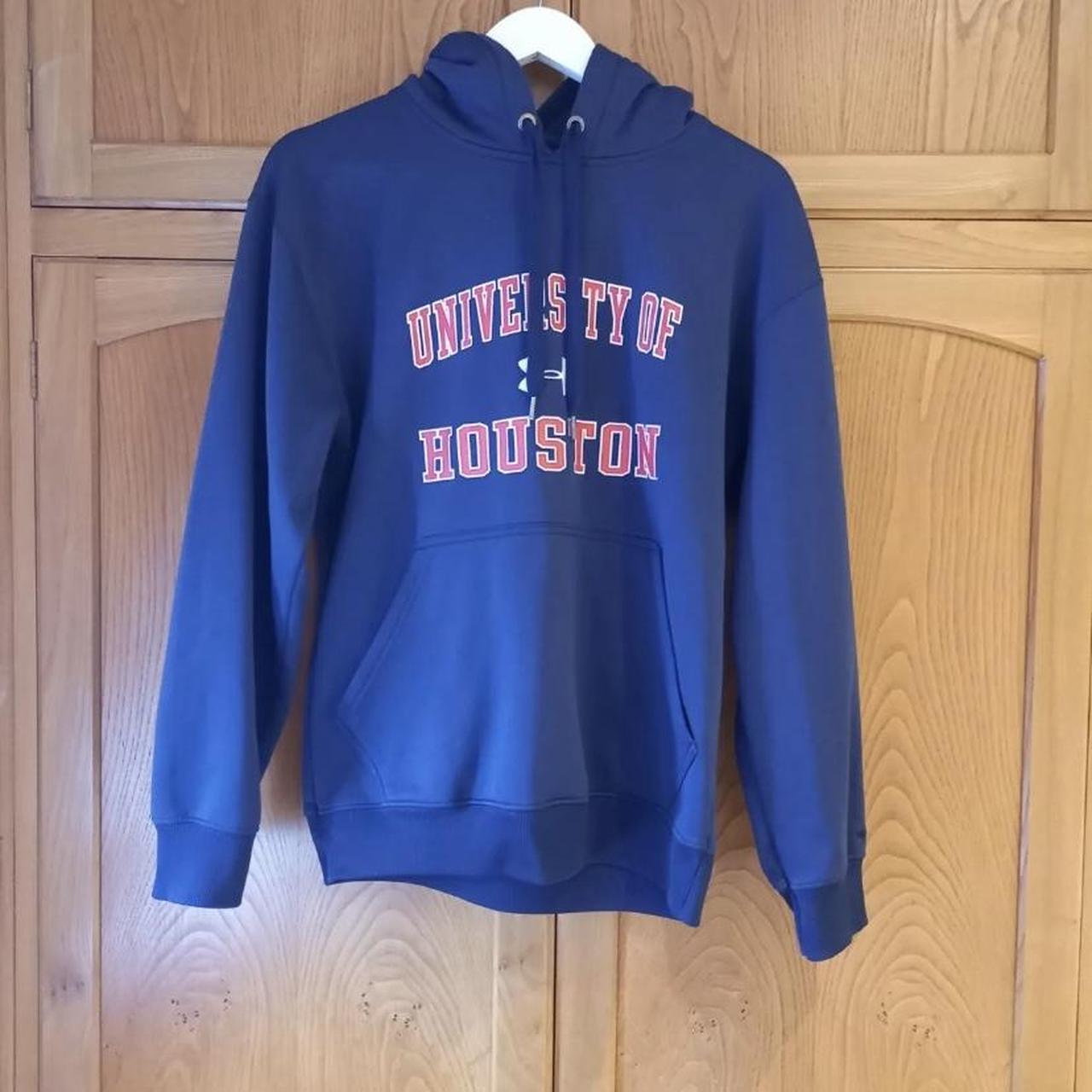 University of Houston Under Armour Men's Navy Hoodie... - Depop