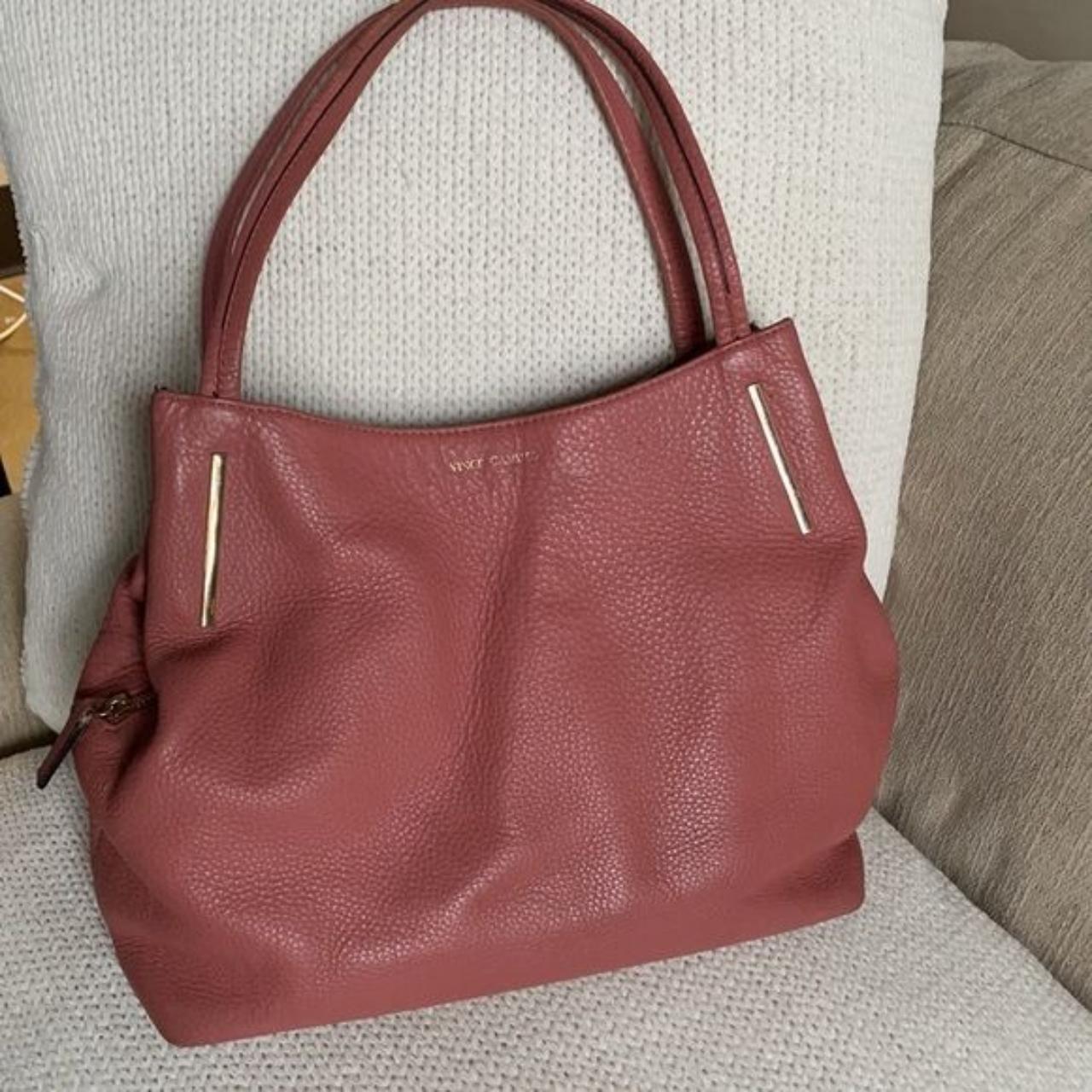 Rose colored pebbled leather tote/shoulder bag. This... - Depop