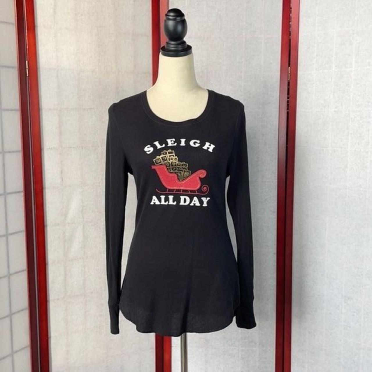 Black thermal long sleeve top with scoop neck and... - Depop