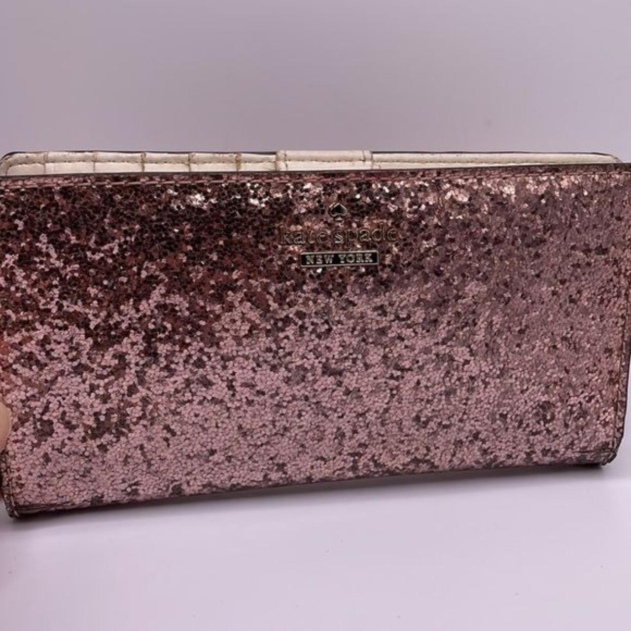 Beautiful rose gold glitter covers this larger... Depop