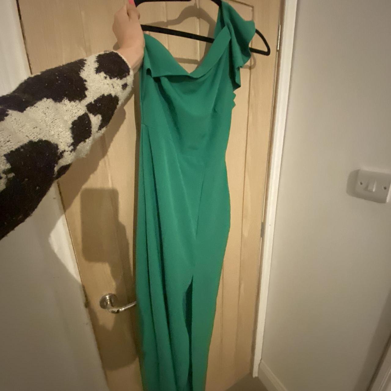 Vesper ‘Priscilla’ green one shoulder maxi... Depop