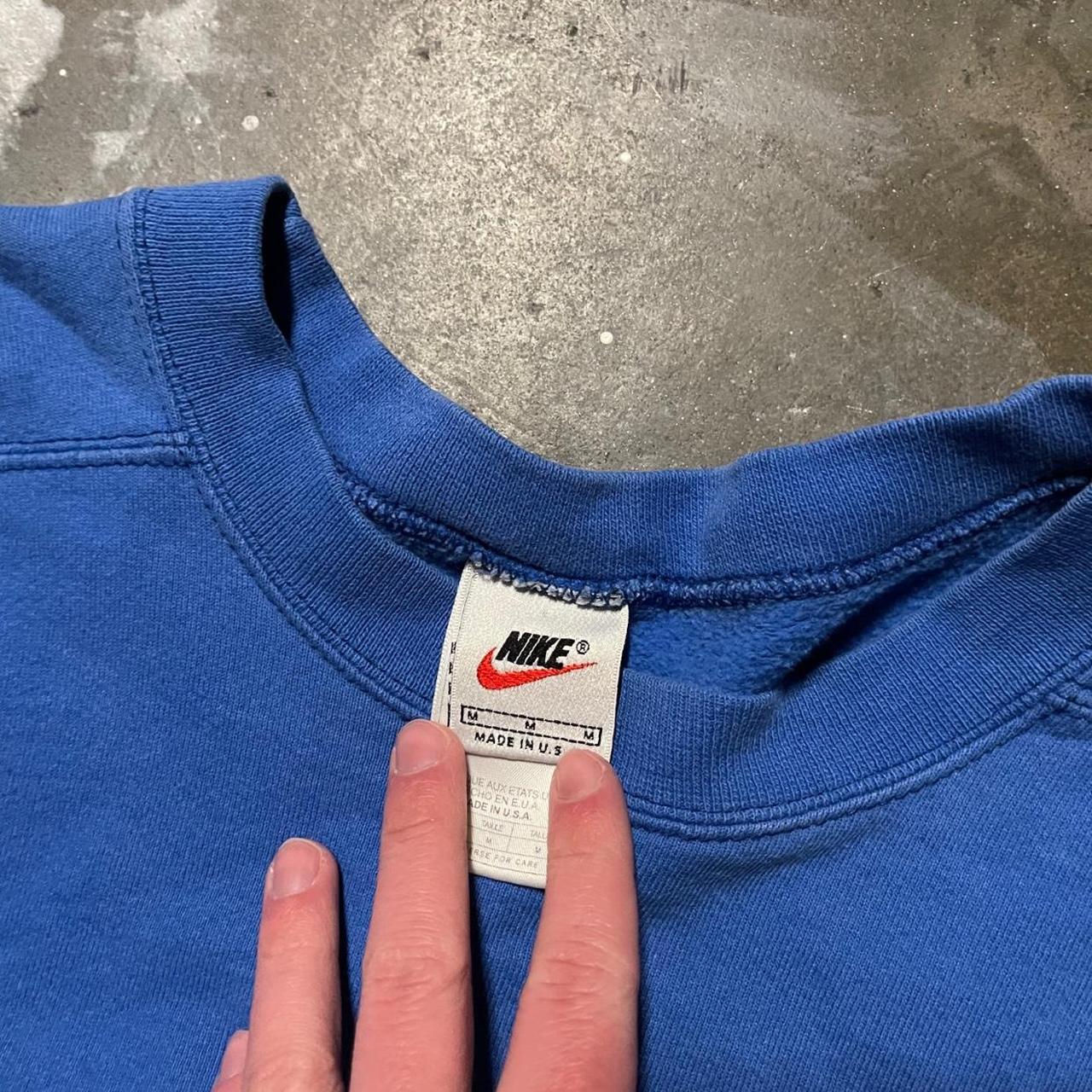 Vintage 90’s Nike Baby Blue Crewneck Tag reads... - Depop