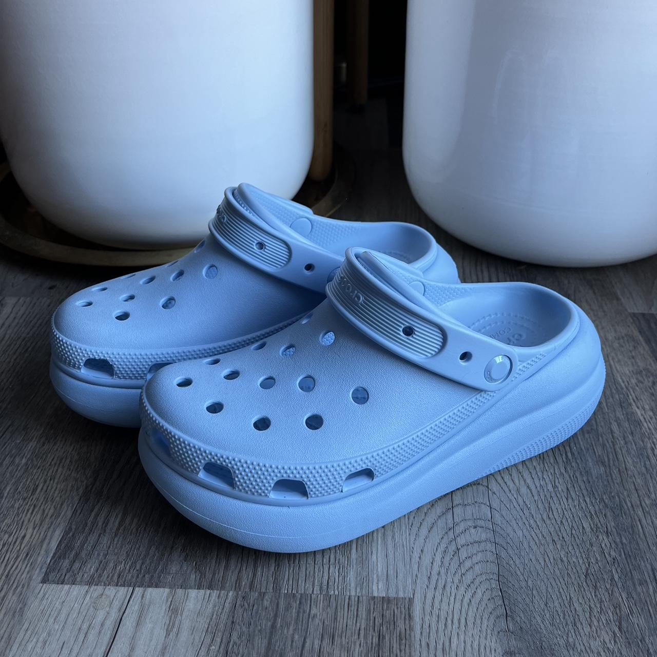 Platform crocs Light periwinkle blue Only worn 3... - Depop