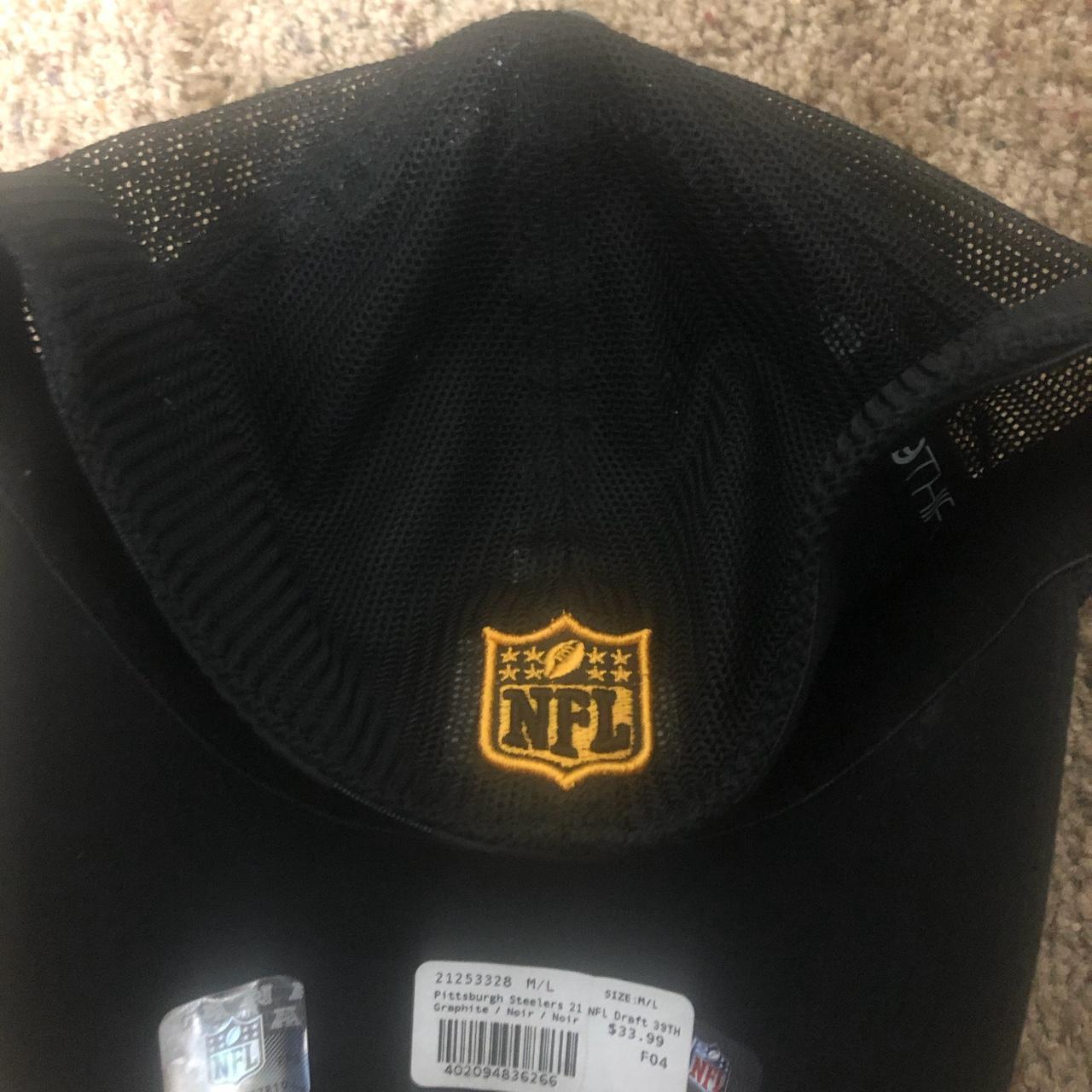 New Era Pittsburgh Steelers 2021 Draft 39THIRTY Cap - Graphite/Black/Black