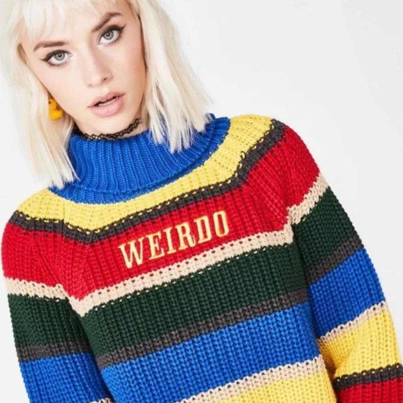 Weirdo rainbow store sweater