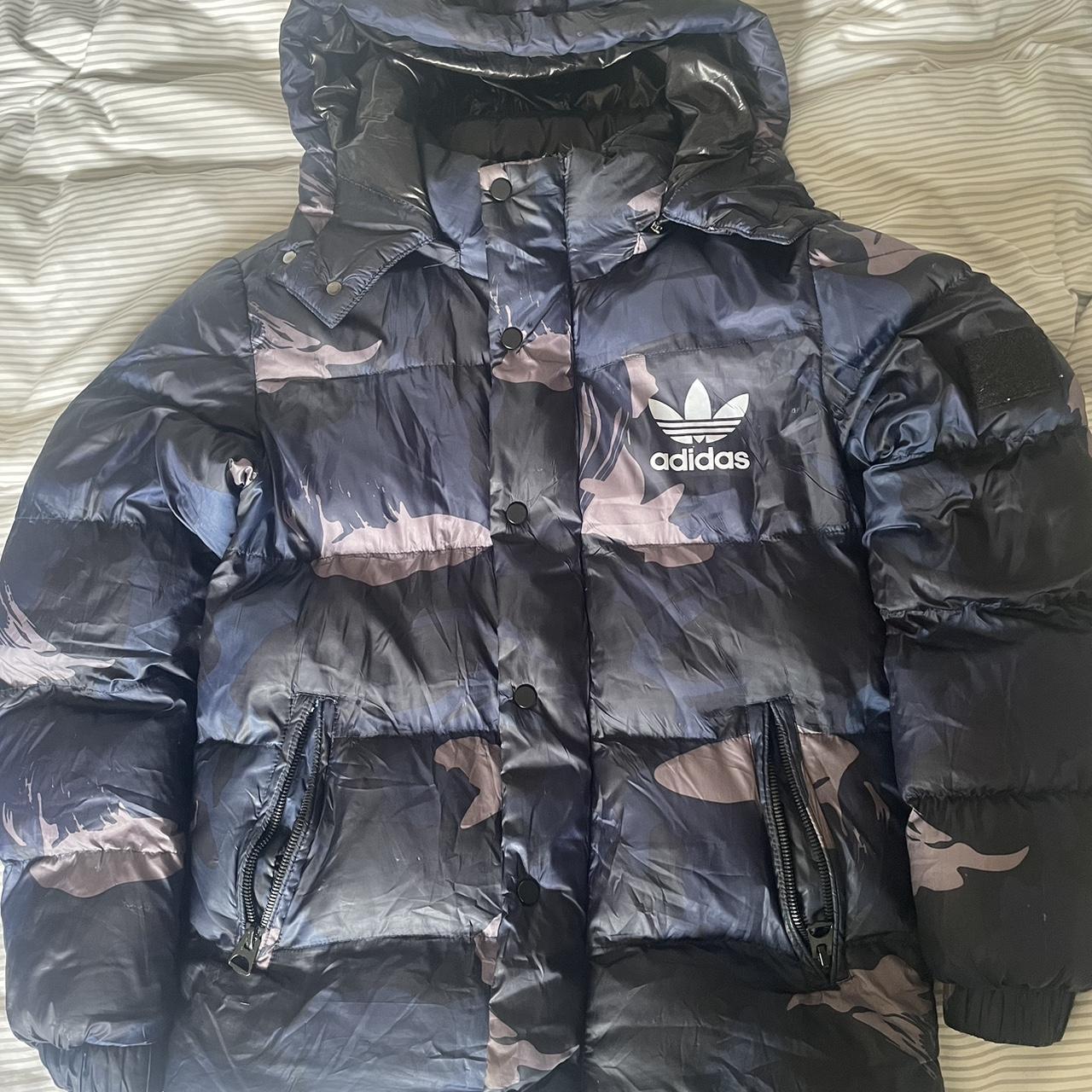 Adidas blue camo jacket online