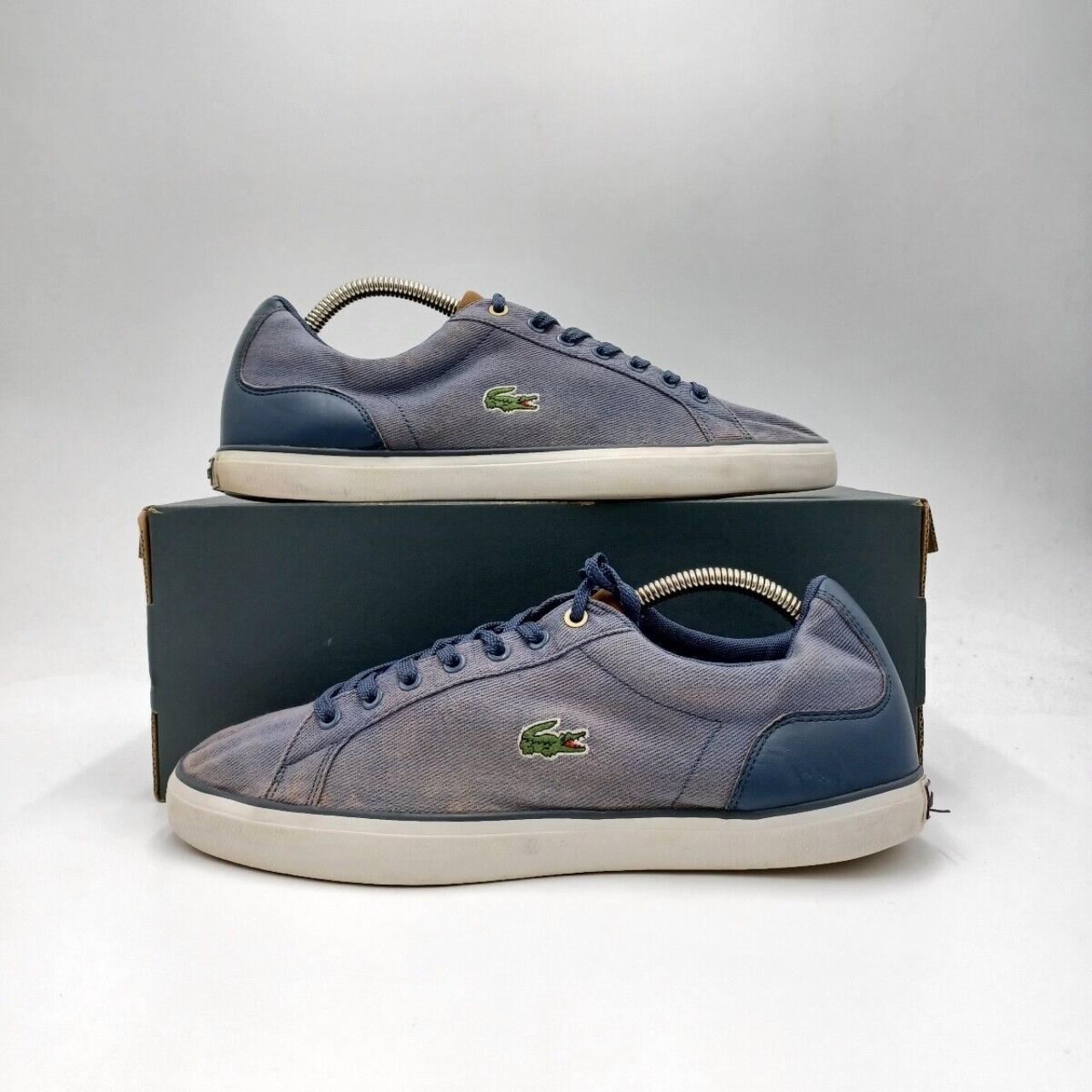 Lacoste Canvas Trainer Navy Blue UK9 Low Mens 2018 Depop