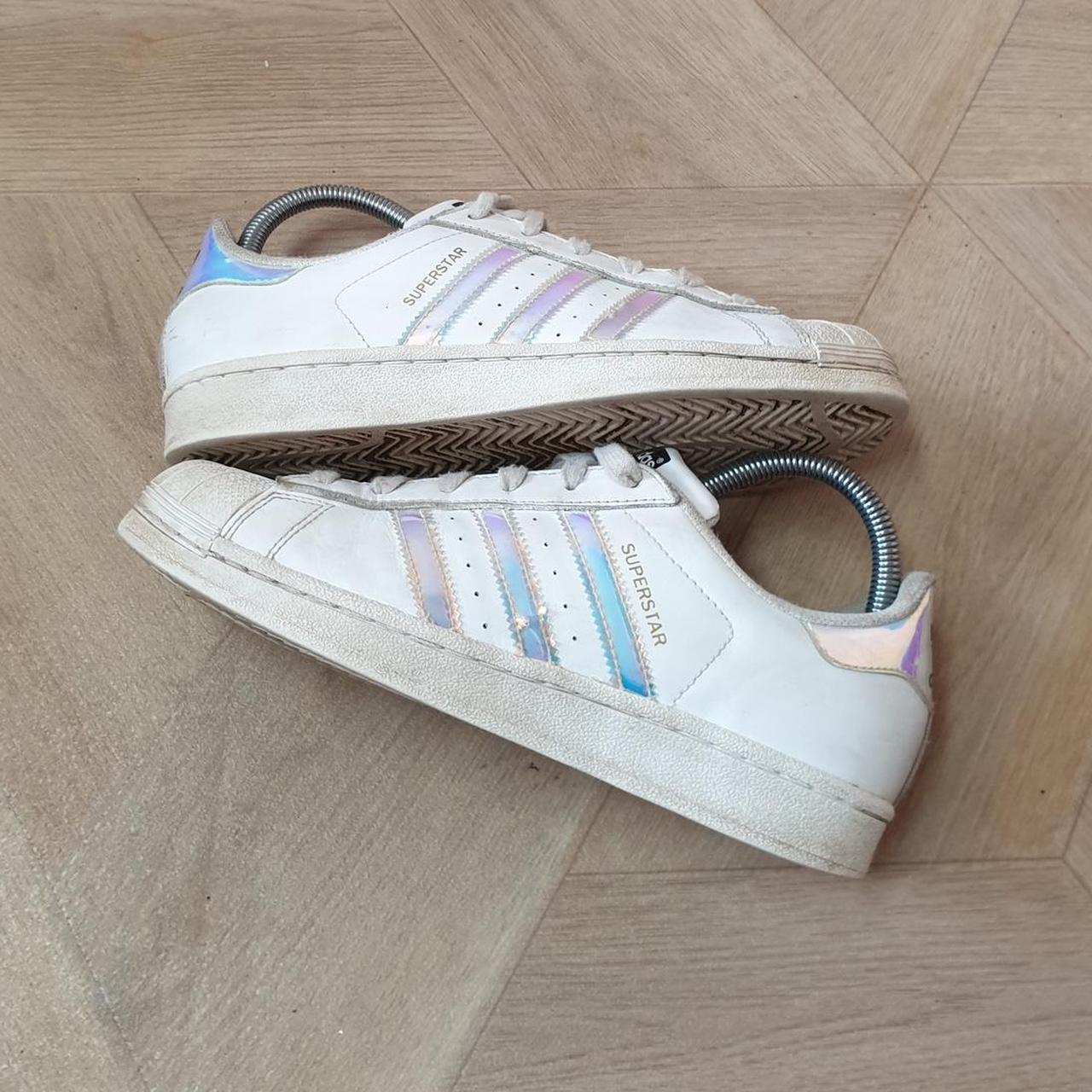 Black adidas superstar holographic stripes best sale