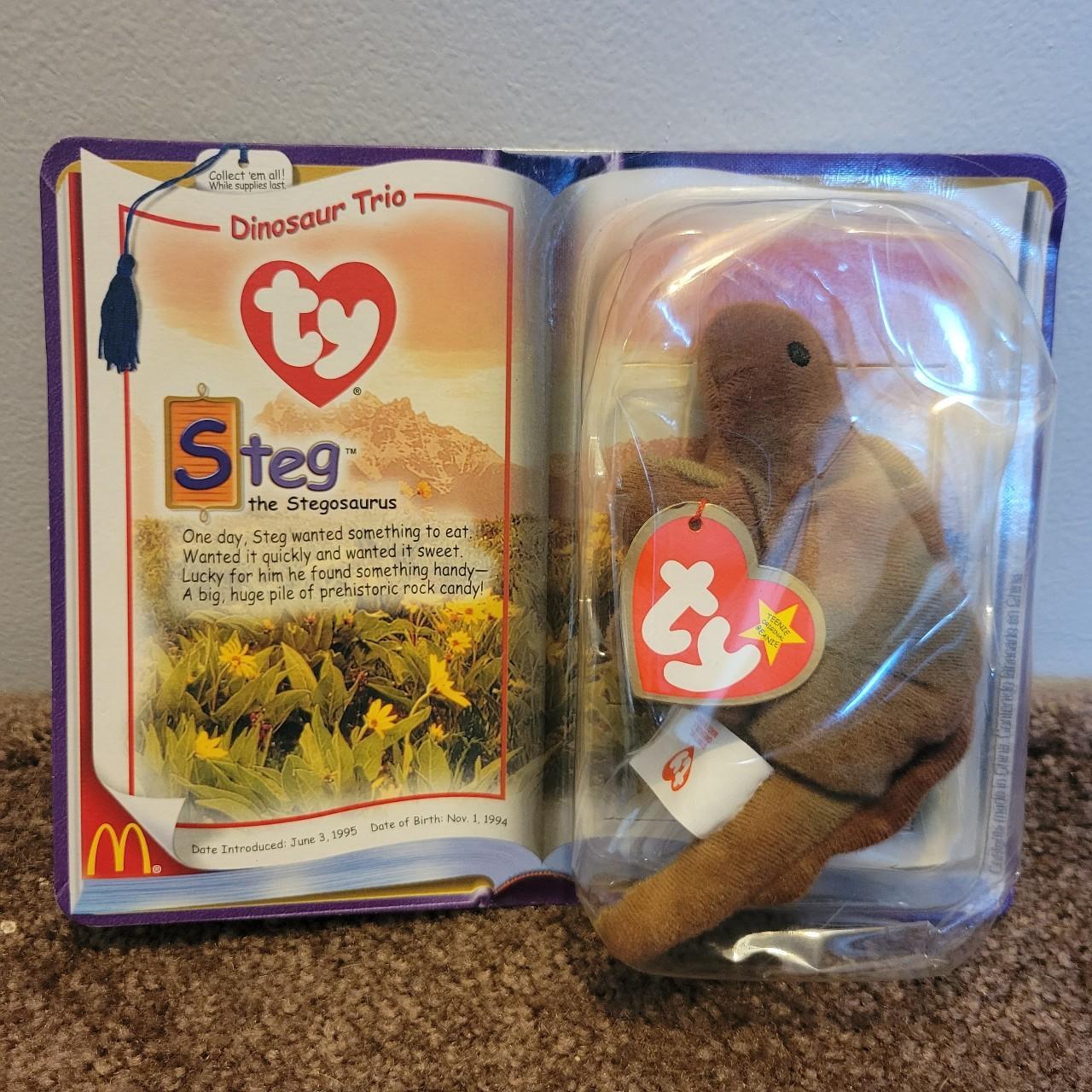 2000 Steg the Stegosaurus Dinosaur Ty Beanie Depop