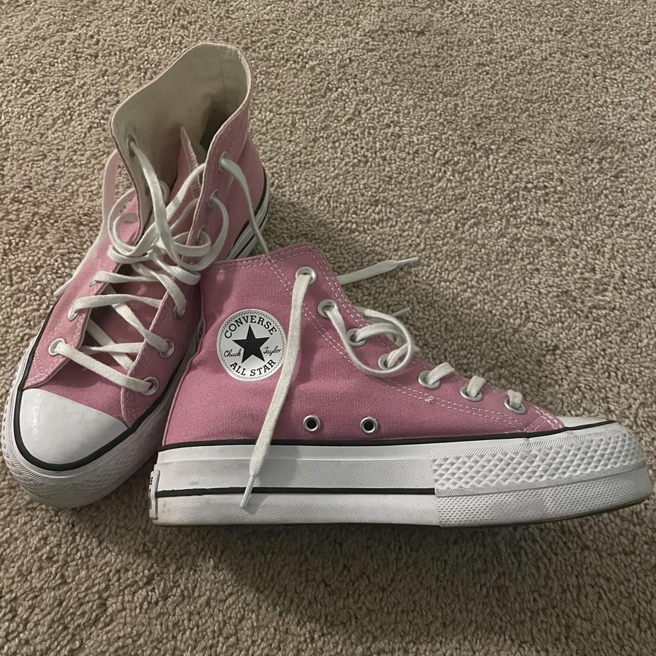 Pink Platform Converse in color Flamingo Trade for... - Depop