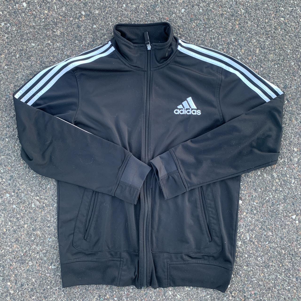 -Vintage Adidas zip up jacket -Super clean design... - Depop