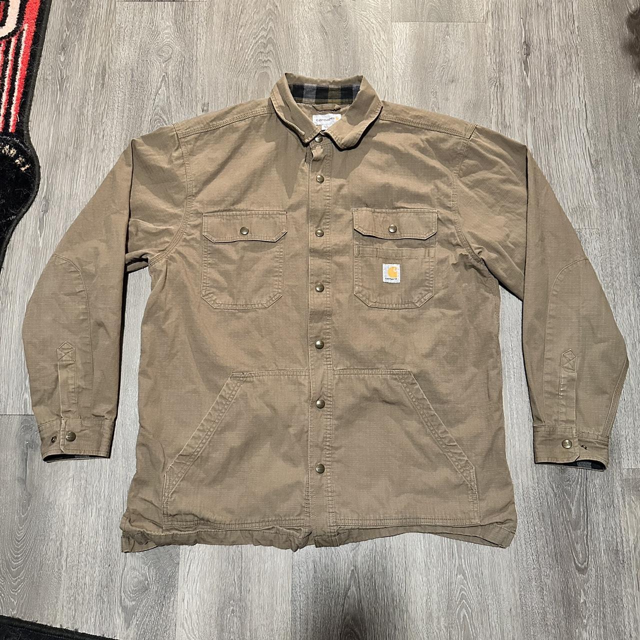 Carhartt throw over Jacket Size-Large Preowned... - Depop