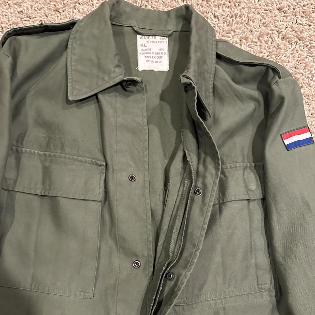 Vintage KL WAHLER Green Military Jacket 8355... - Depop