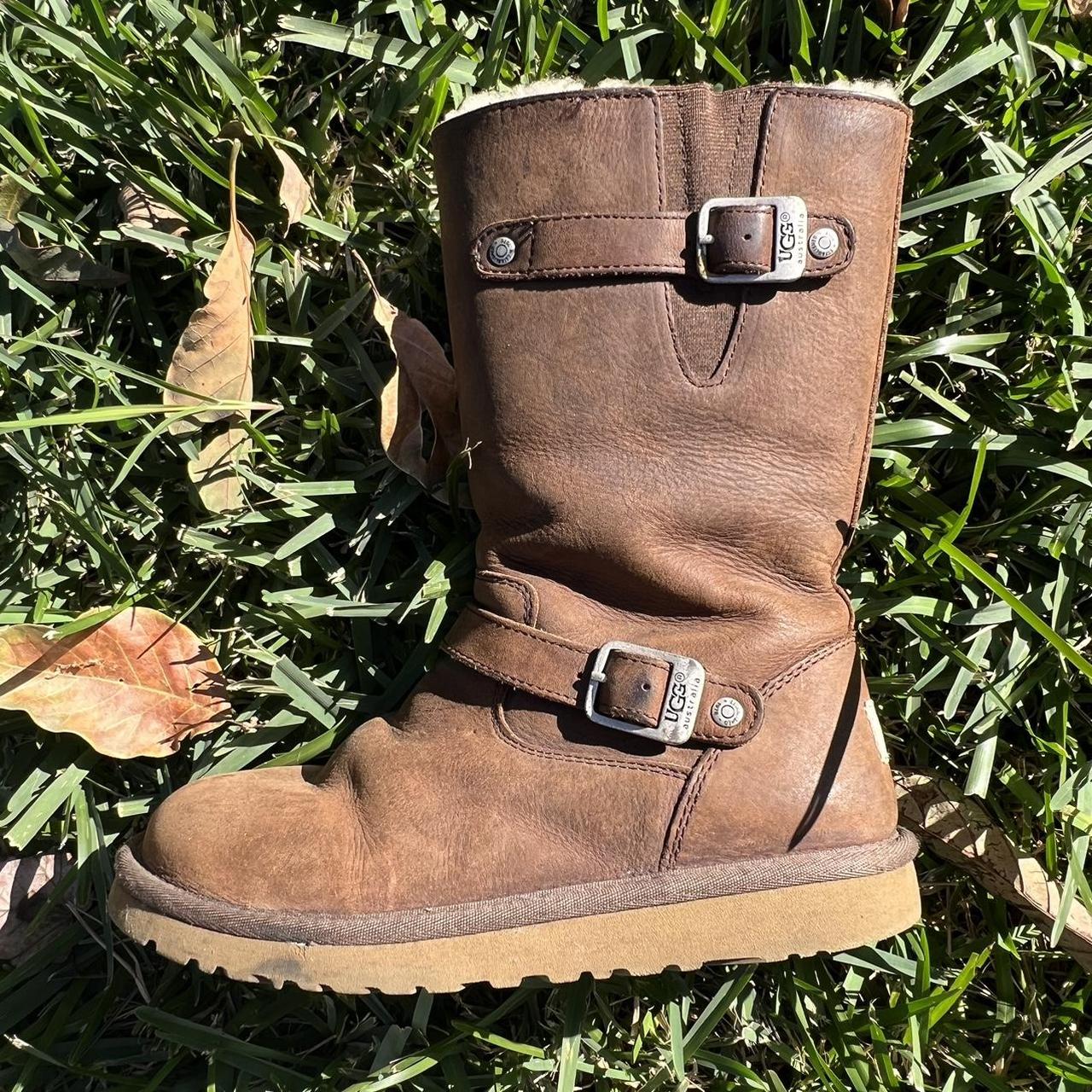 UGG Australia Brown Leather Boots good