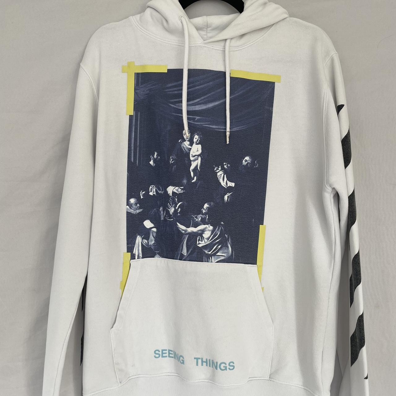 Offwhite hoodie FW17 Missing metal tips on hoodie. Depop