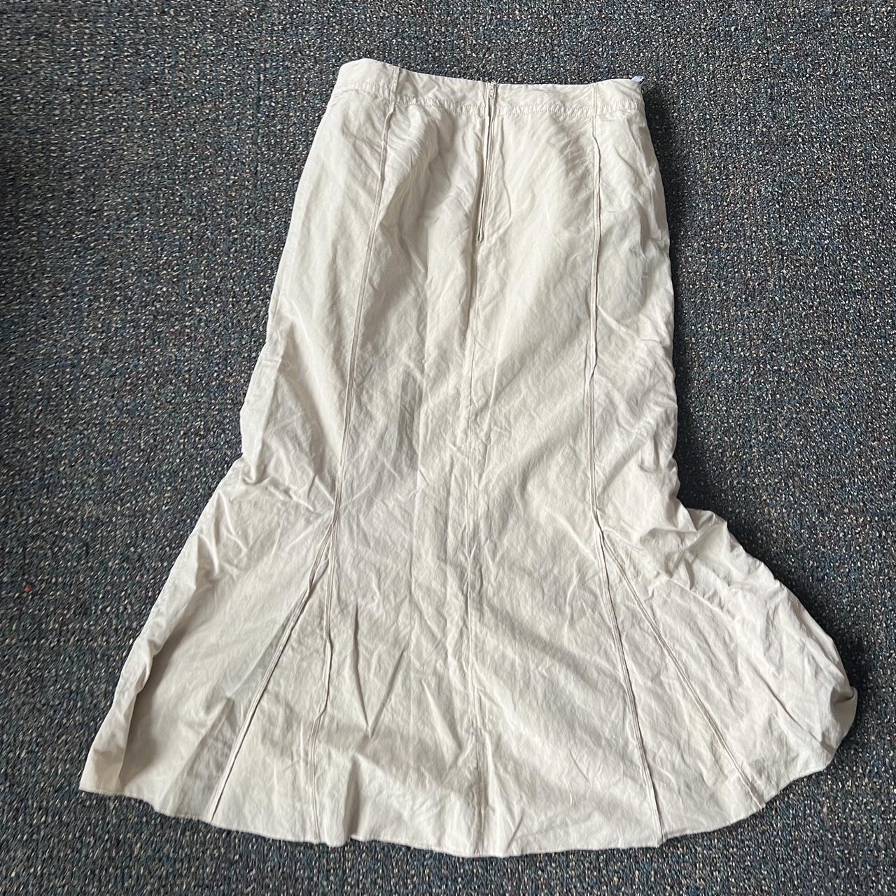Urban Outfitters Women's Cream and Tan Skirt | Depop