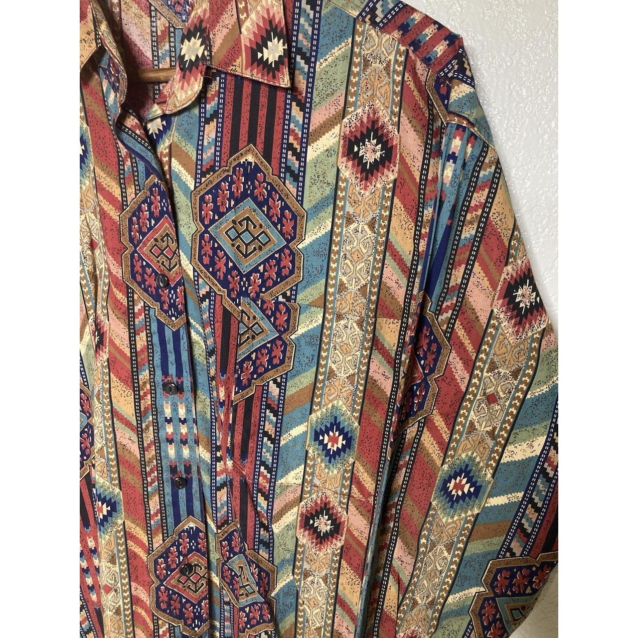 Copper Key Women's Blouse - Multi - M – VTG Coppe… - image 3