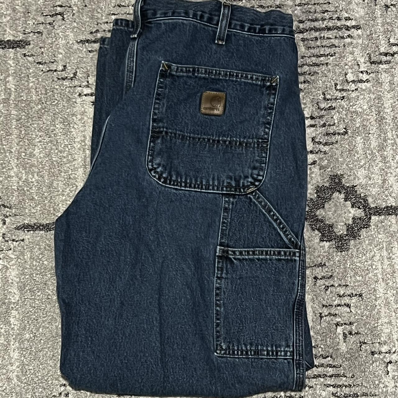 Carhartt Men's Blue Jeans | Depop