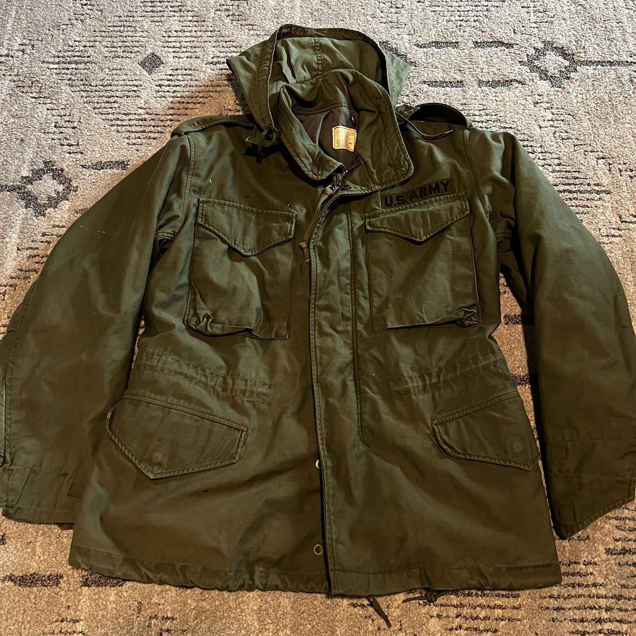 Vintage Men's US Army Field Coat with hood Size:... - Depop