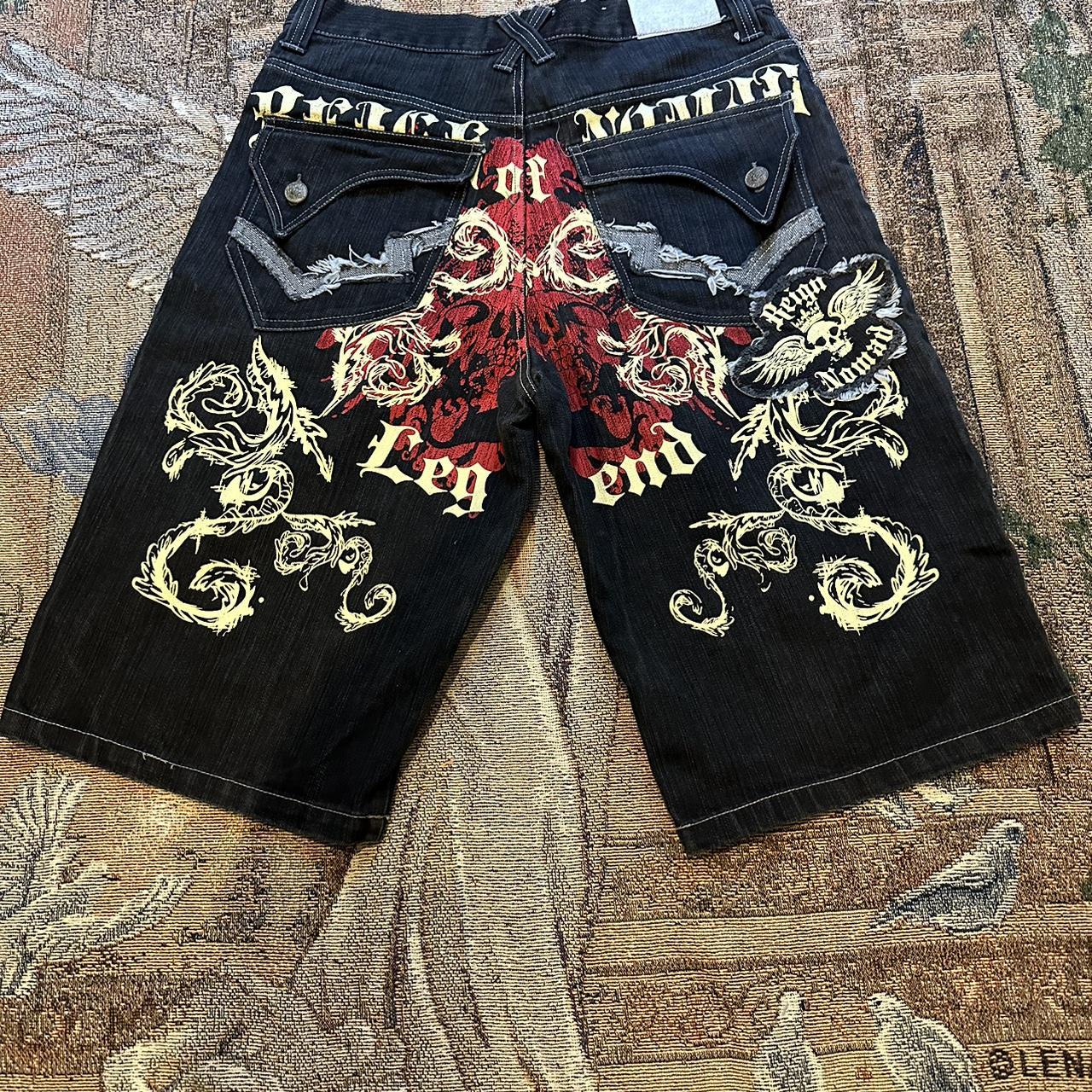 Men's Red and Black Shorts | Depop