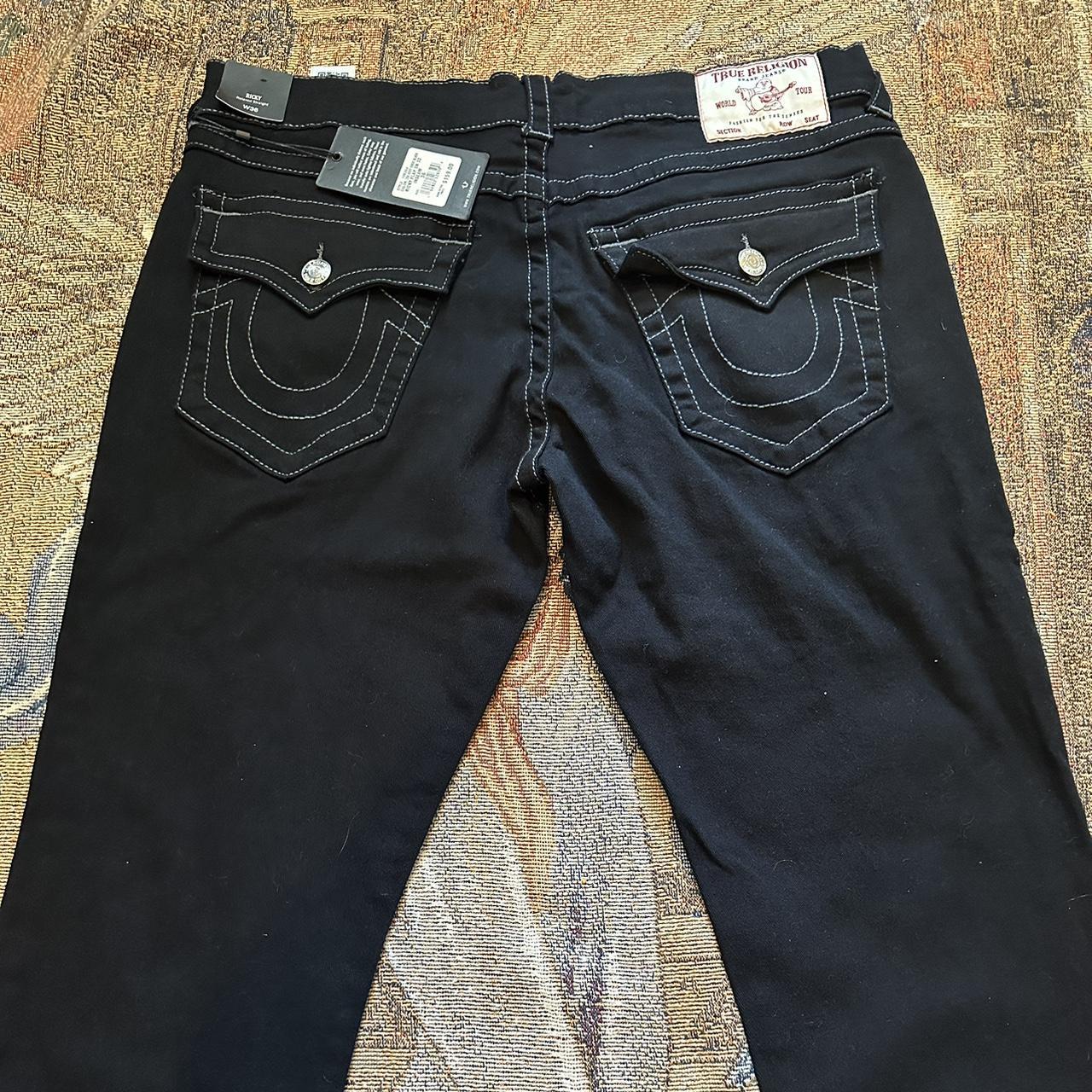 Deadstock black true religion jeans Ricky relaxed... - Depop