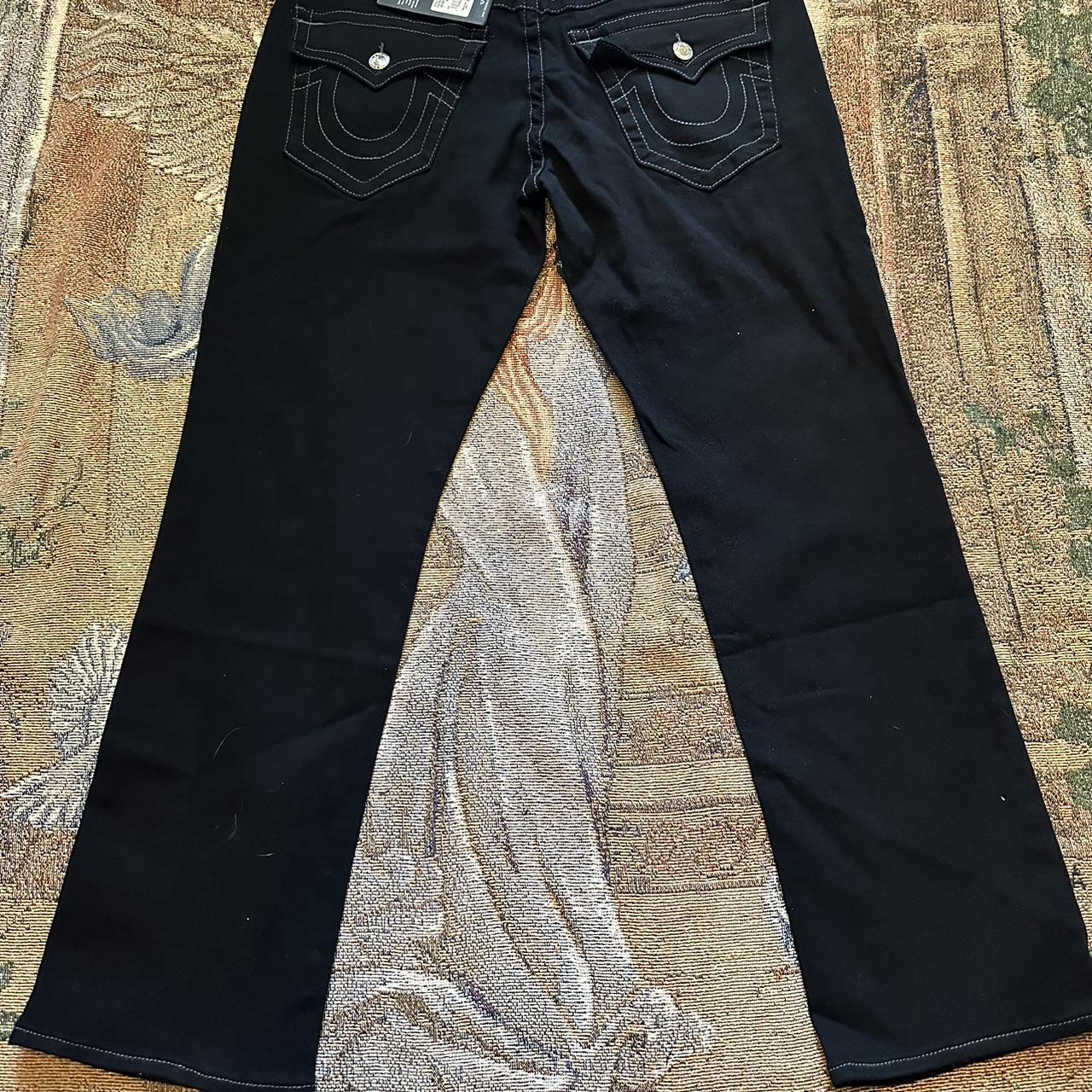 Deadstock black true religion jeans Ricky relaxed... - Depop