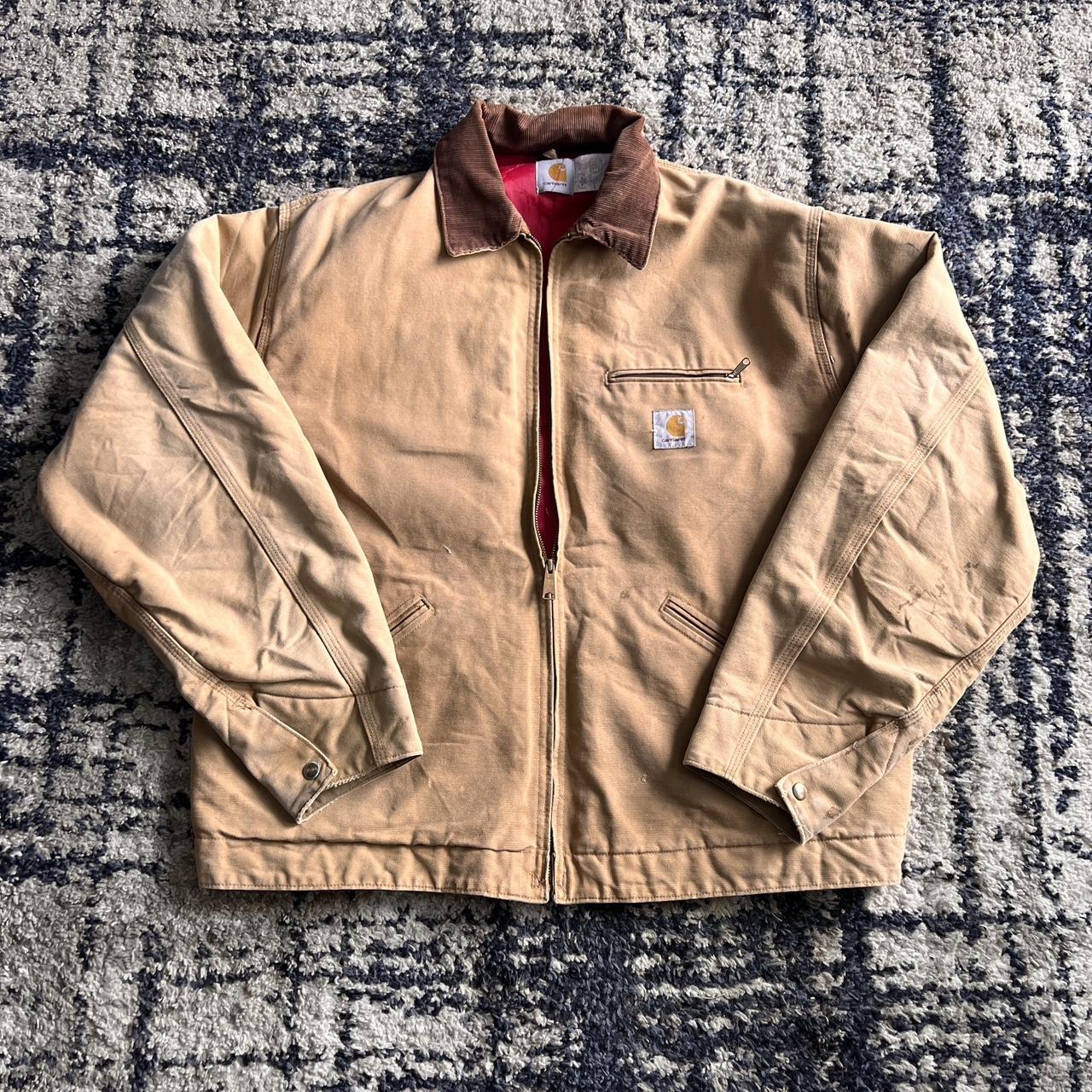 carhartt brown jacket depop