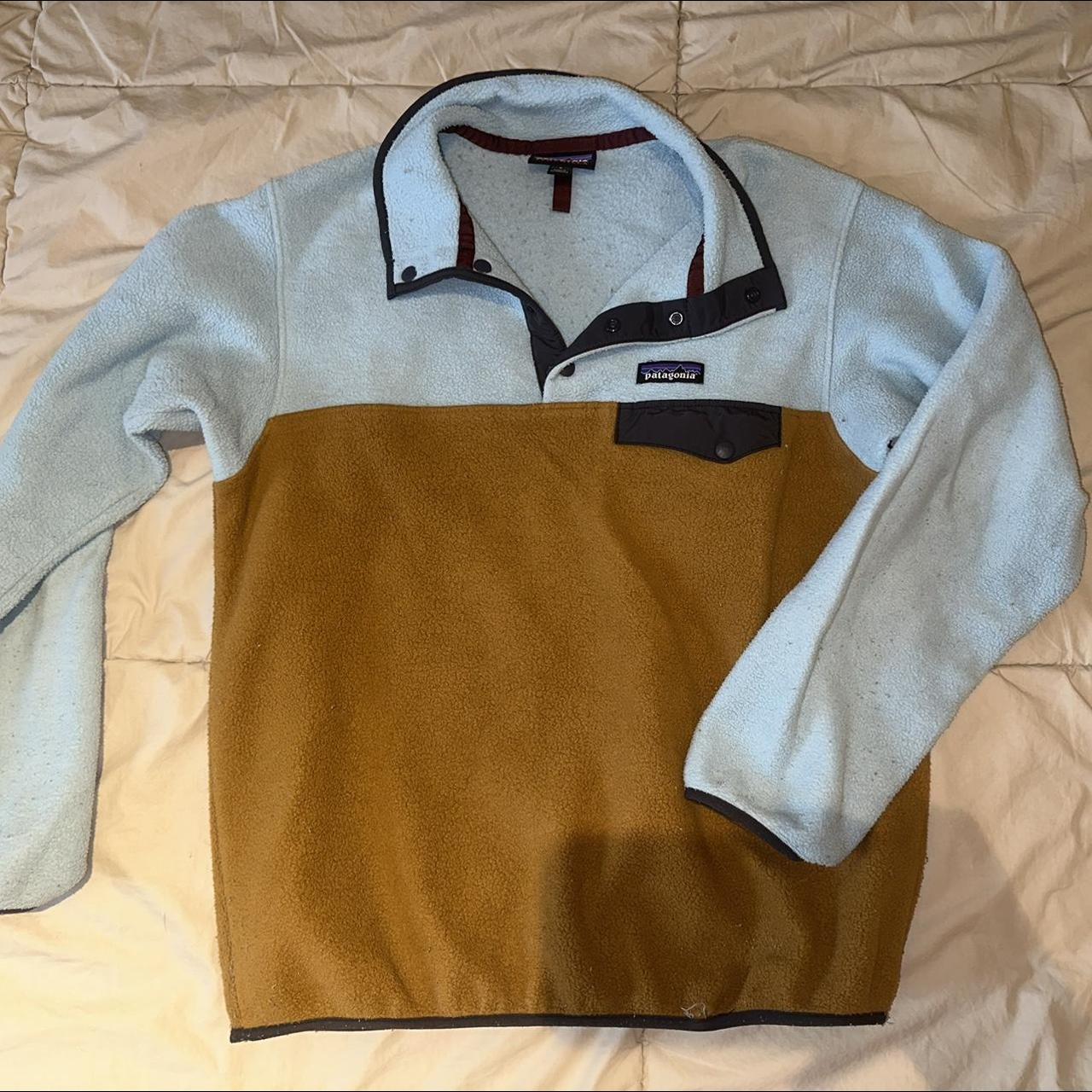 Patagonia Synchilla Snap Fleece- Size Small, brown... - Depop