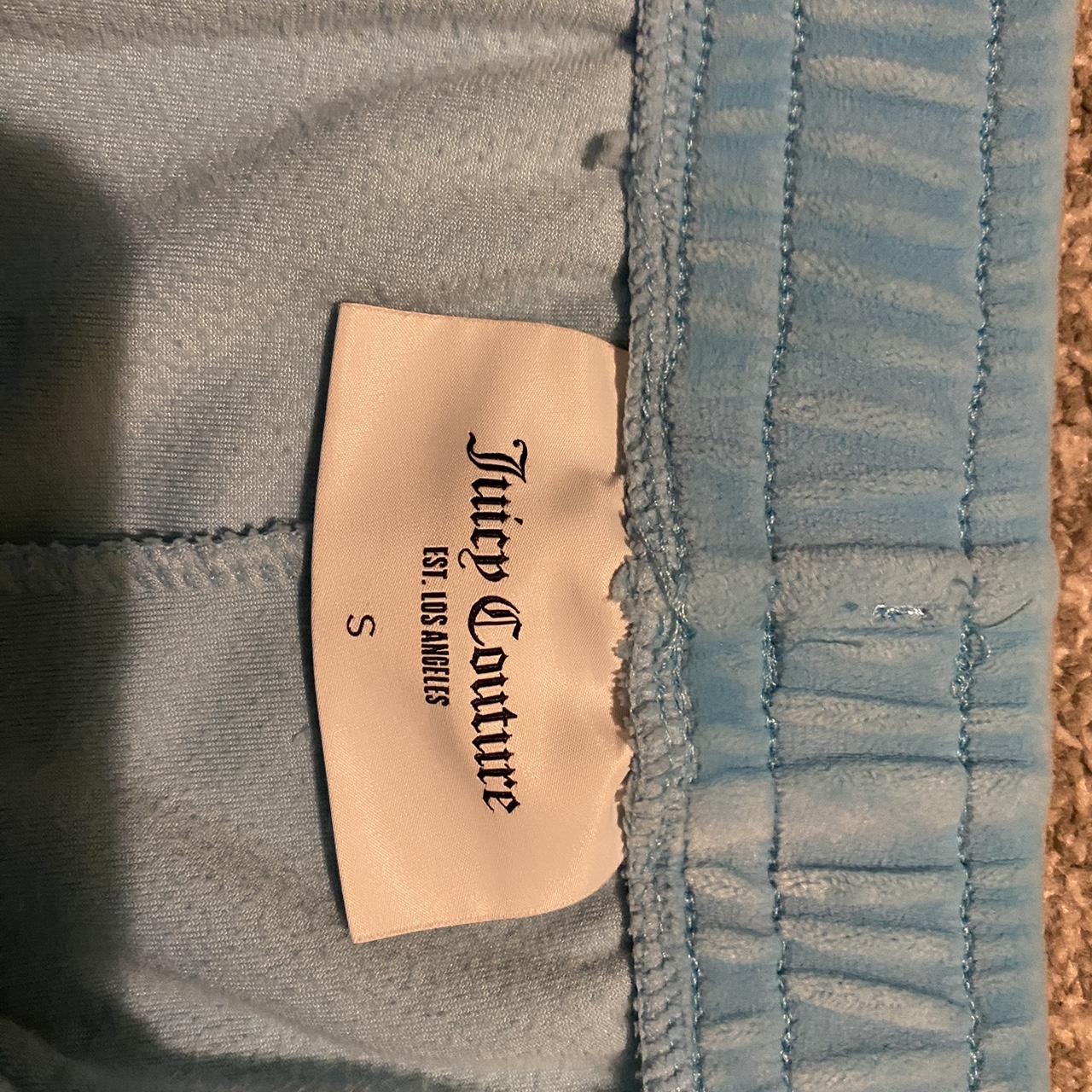 Juicy Couture Diamanté Light Blue Flared... - Depop