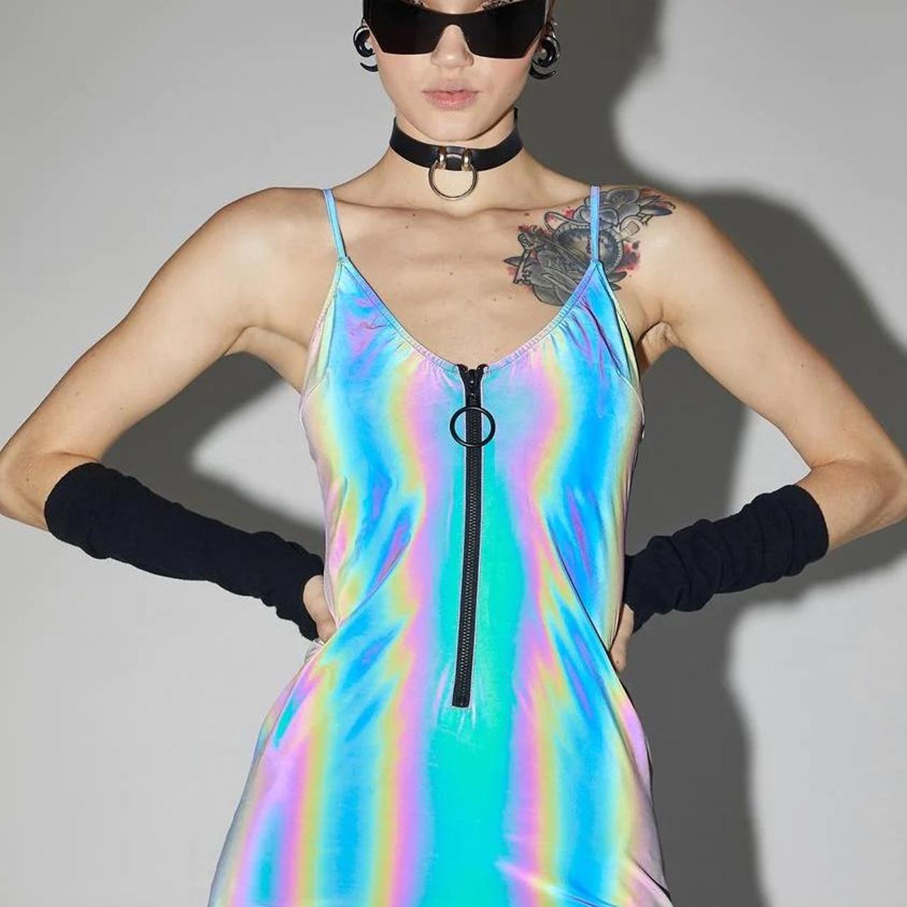 Rainbow Reflective Dress Spectral Frequency Reflective Rainbow
