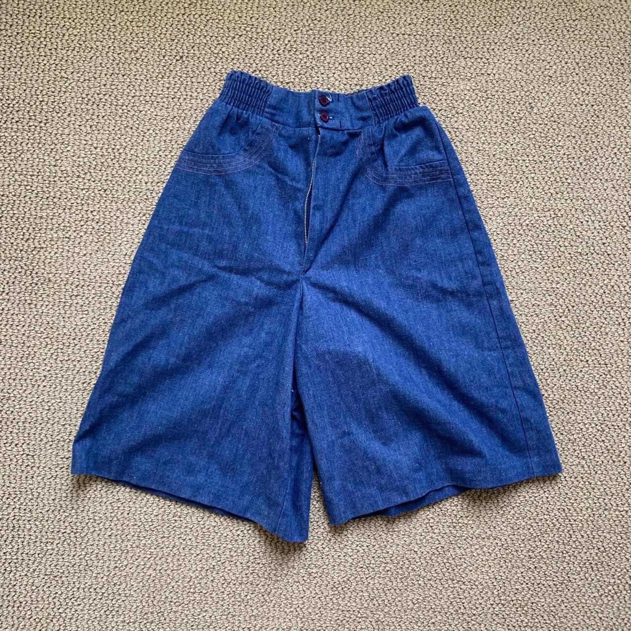 JCPenney Women's Navy and Blue Shorts | Depop