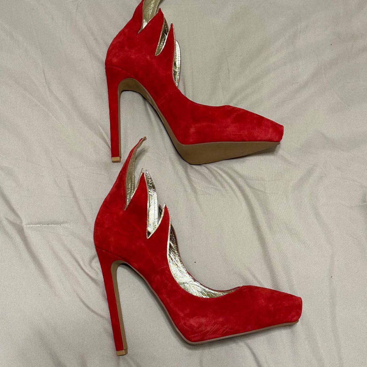 Red hot sale flame heels