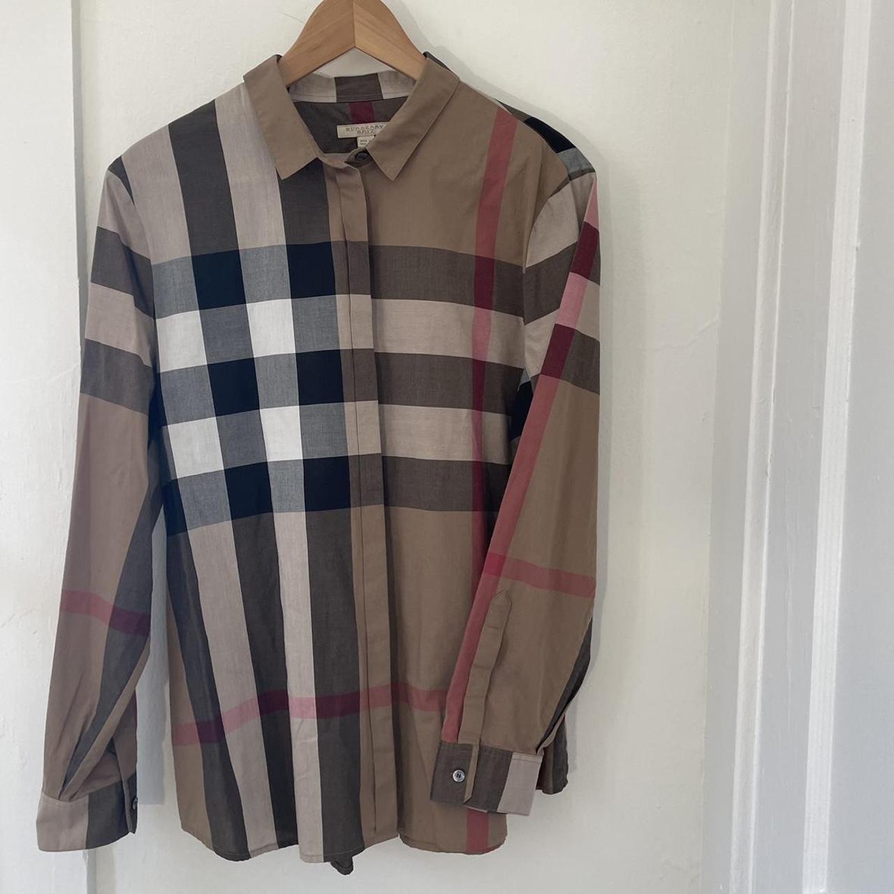 Burberry Brit Women's Tan and Red Shirt