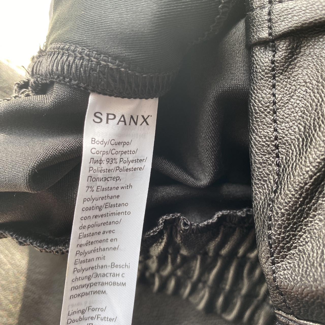 SPANX NWT Like Leather Skinny Pant in Classic Black - Depop