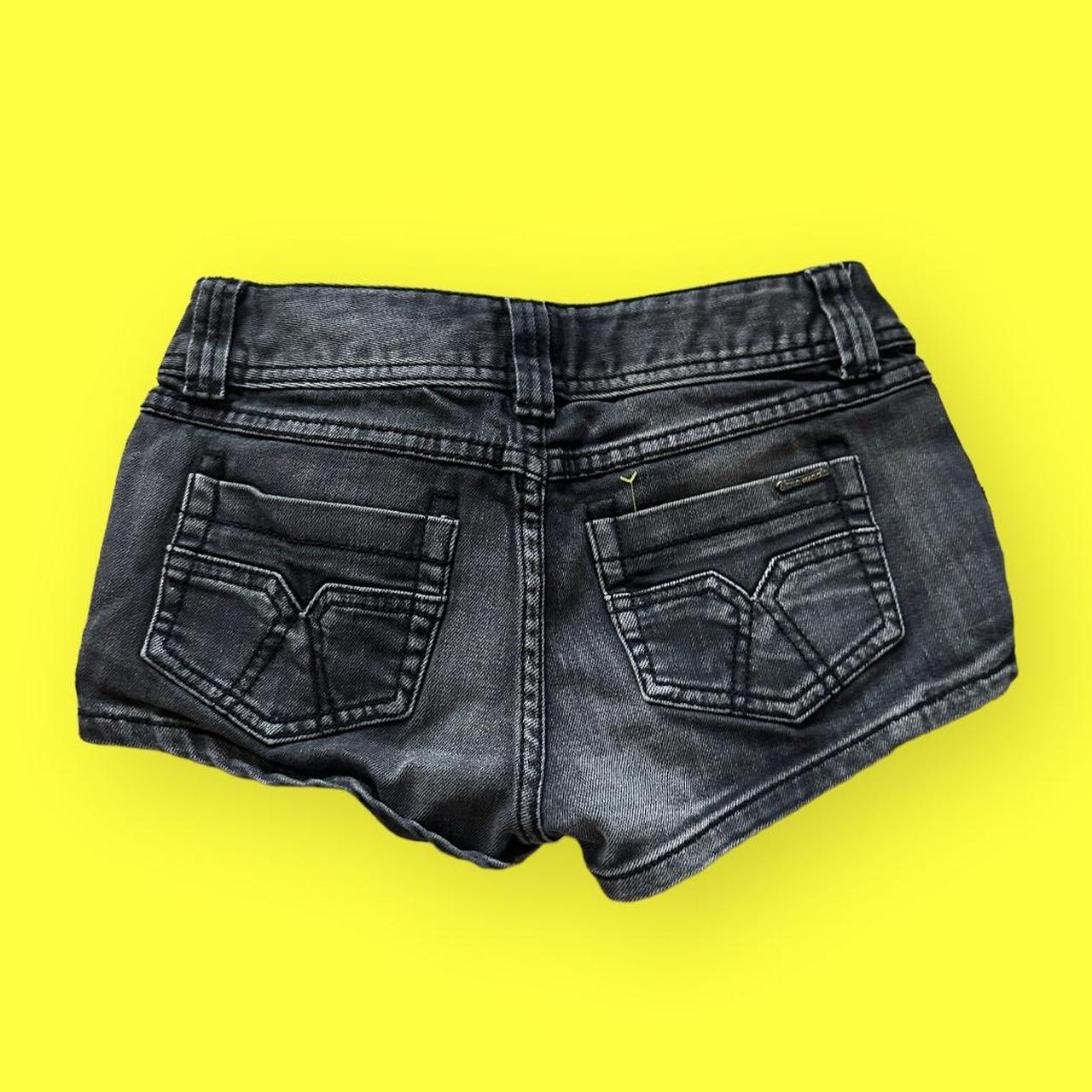 ultra-low-rise-black-denim-shorts-this-item-is-depop