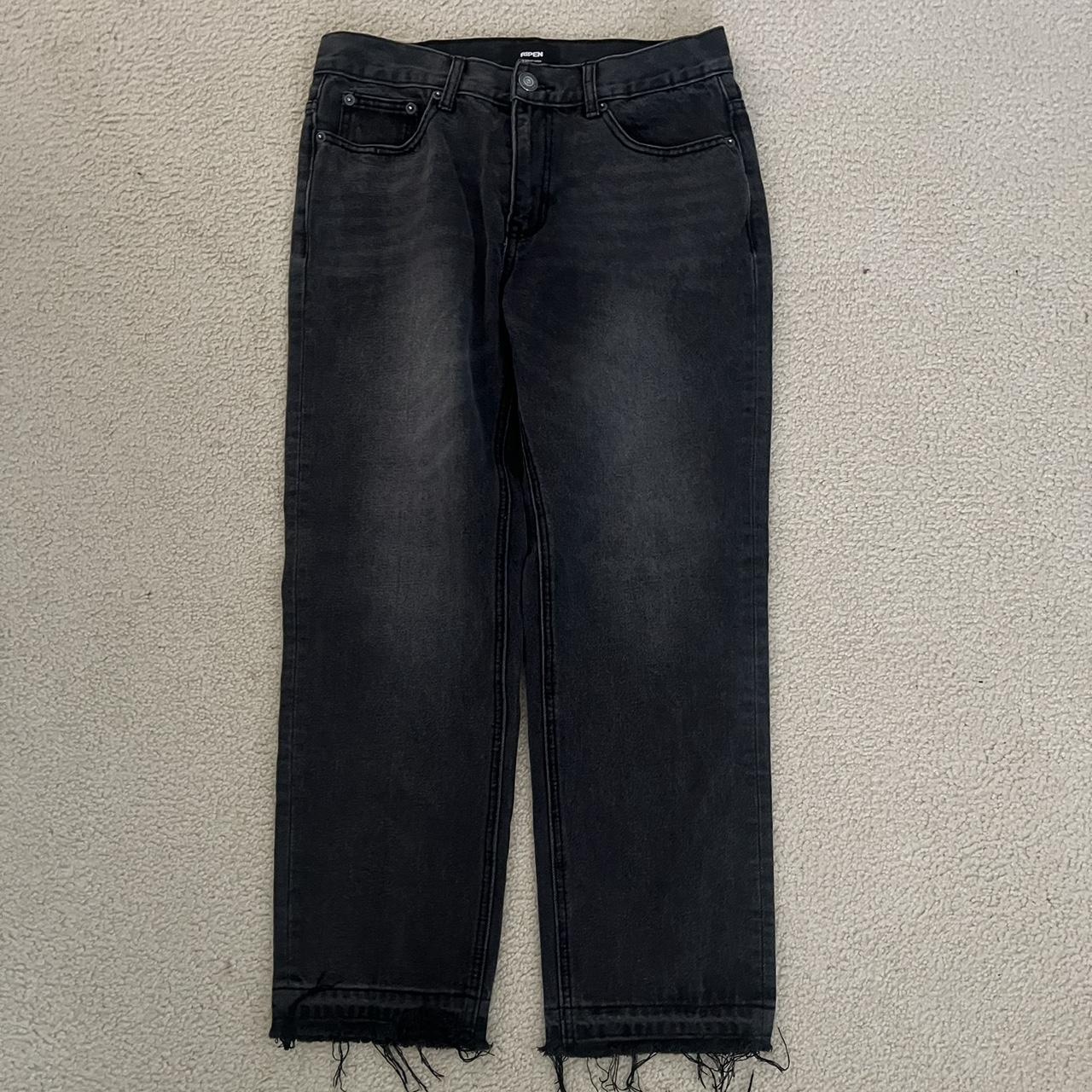 Korean Faded Straight Fit Jeans Waist: 32” Inseam:... - Depop