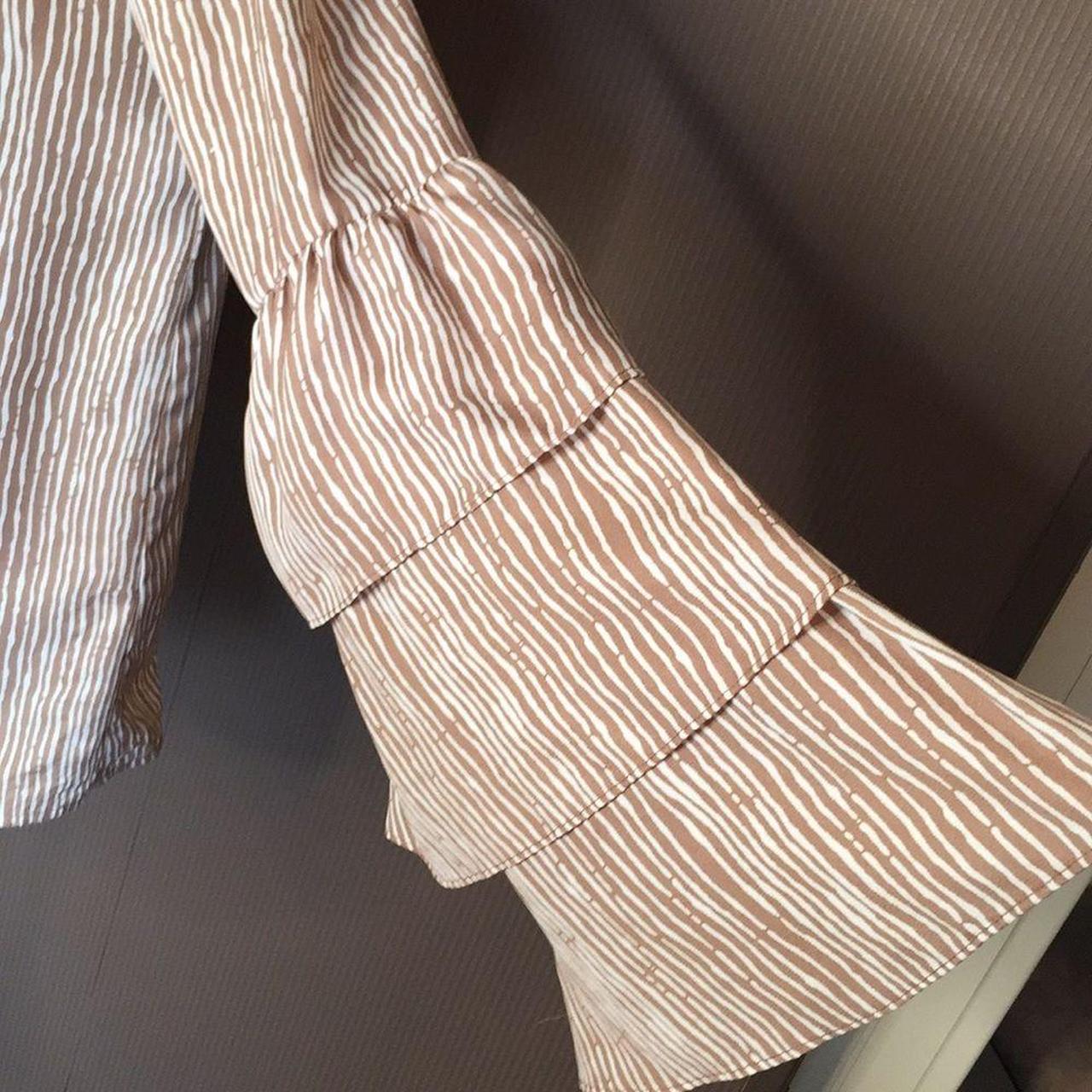 Source Unknown Women's Blouse - Cream/Brown - L –… - image 2