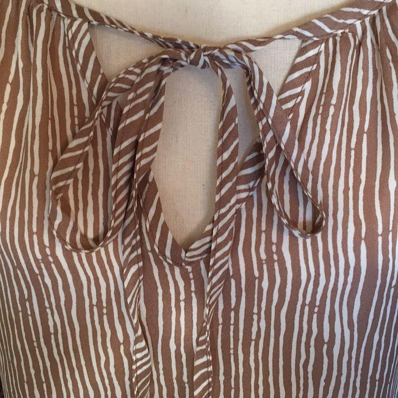 Source Unknown Women's Blouse - Cream/Brown - L –… - image 3