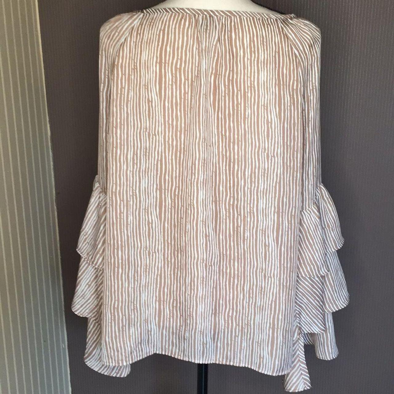 Source Unknown Women's Blouse - Cream/Brown - L –… - image 5