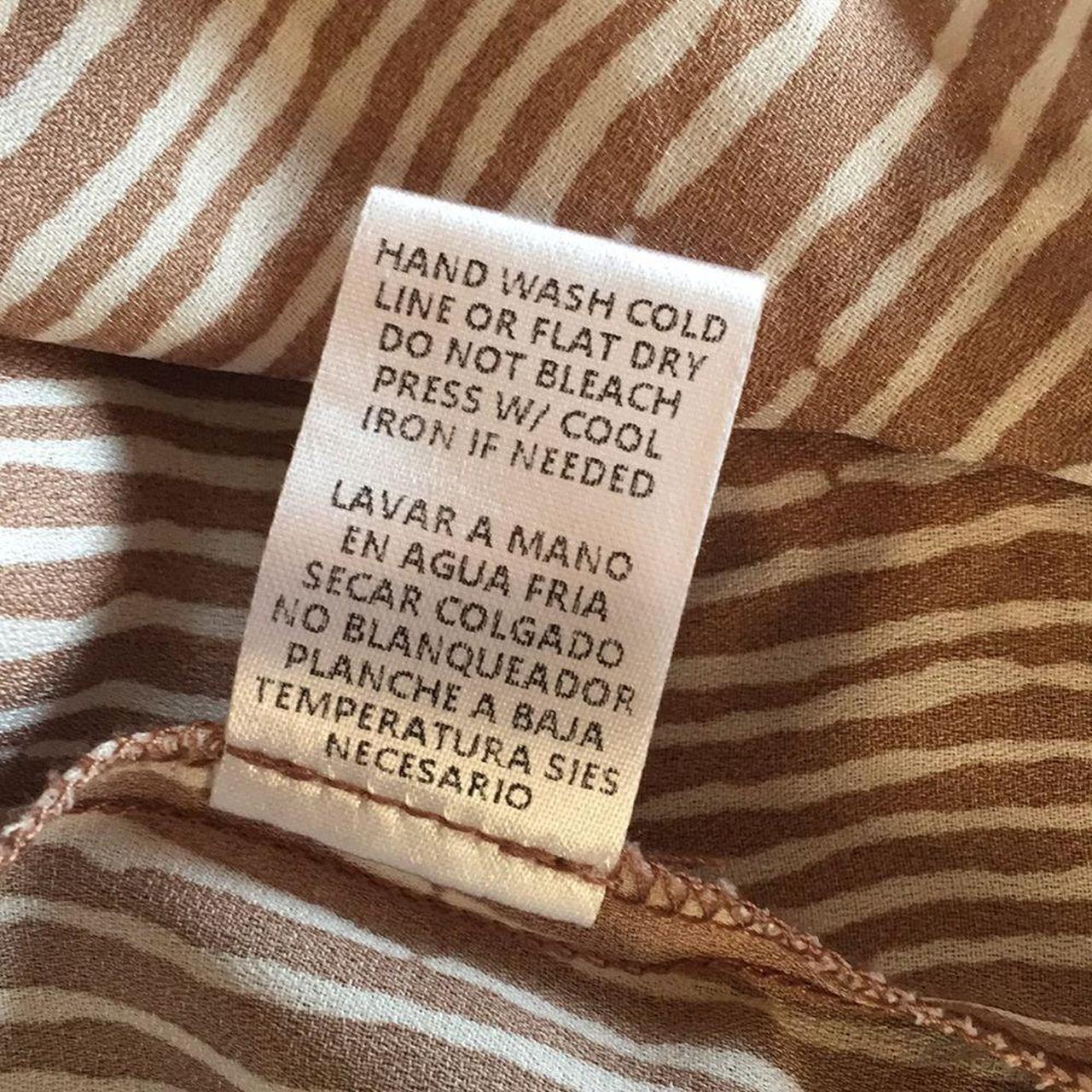 Source Unknown Women's Blouse - Cream/Brown - L –… - image 8